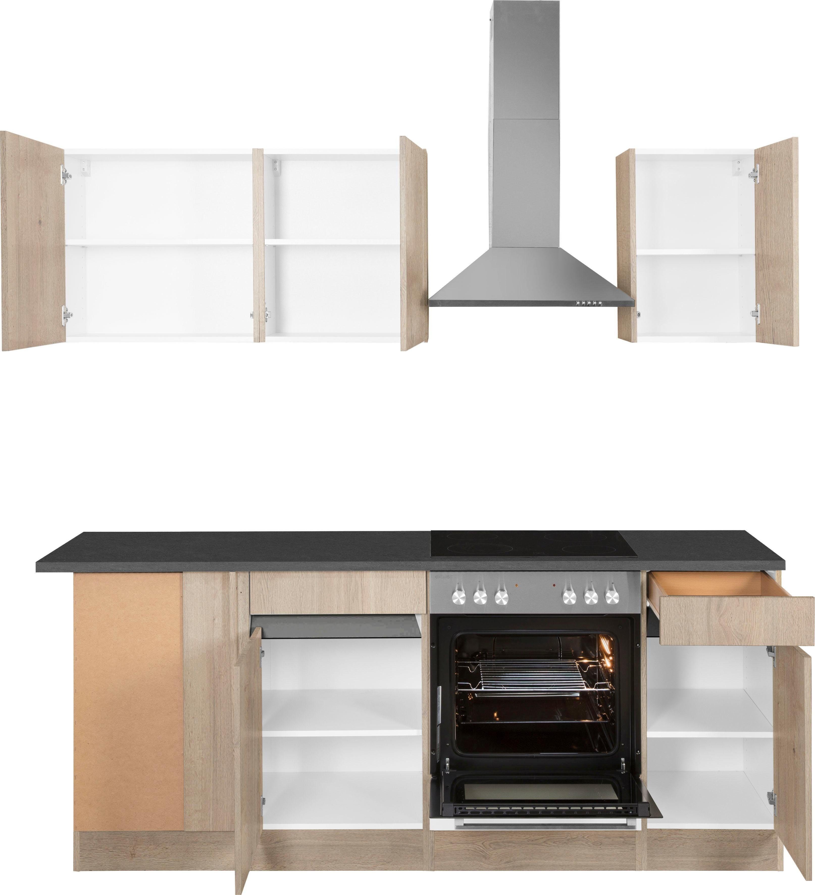 OPTIFIT Winkelküche Roth, Stellmaße 210x175 cm,wahlweise mit E-Geräten, Push-to-Open-Funktion