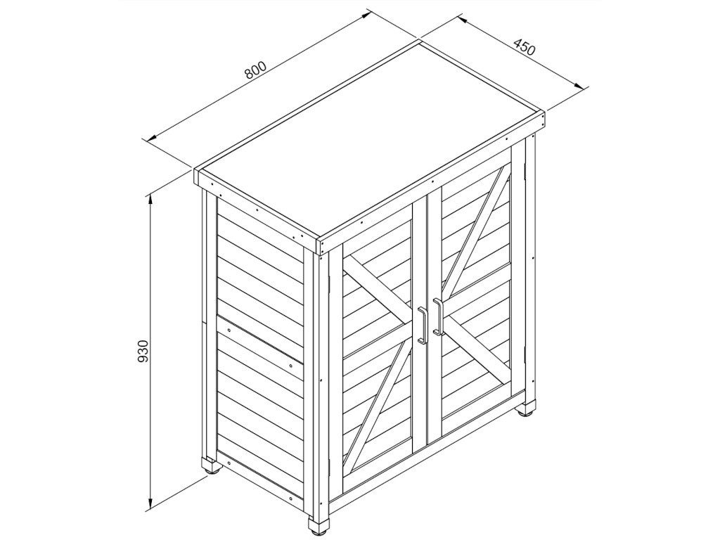 Outgarden Geräteschrank Outgarden Geräteschrank 80×45 cm