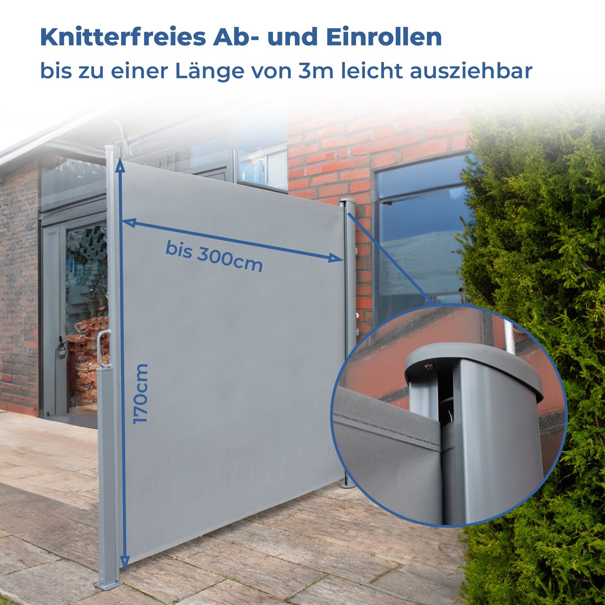 osoltus Seilspannsonnensegel osoltus Alu Seitenmarkise Seitenwand günstig online kaufen