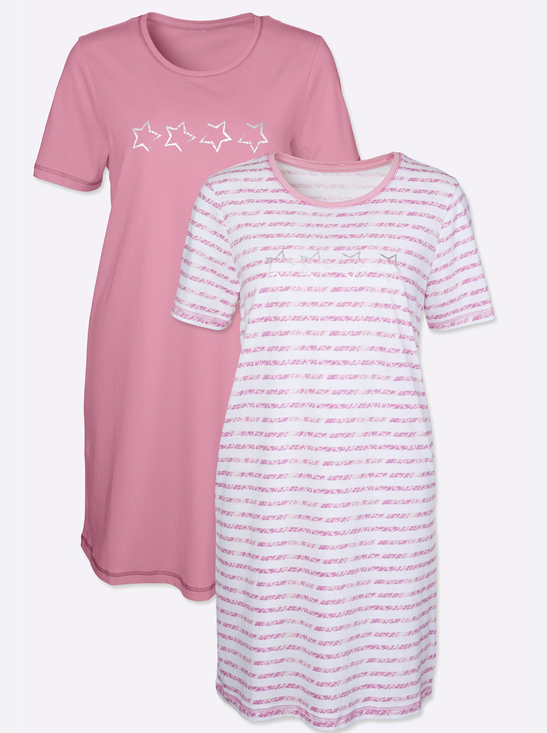 Witt Sleepshirt Kurzarm-Sleepshirts (2-tlg) günstig online kaufen