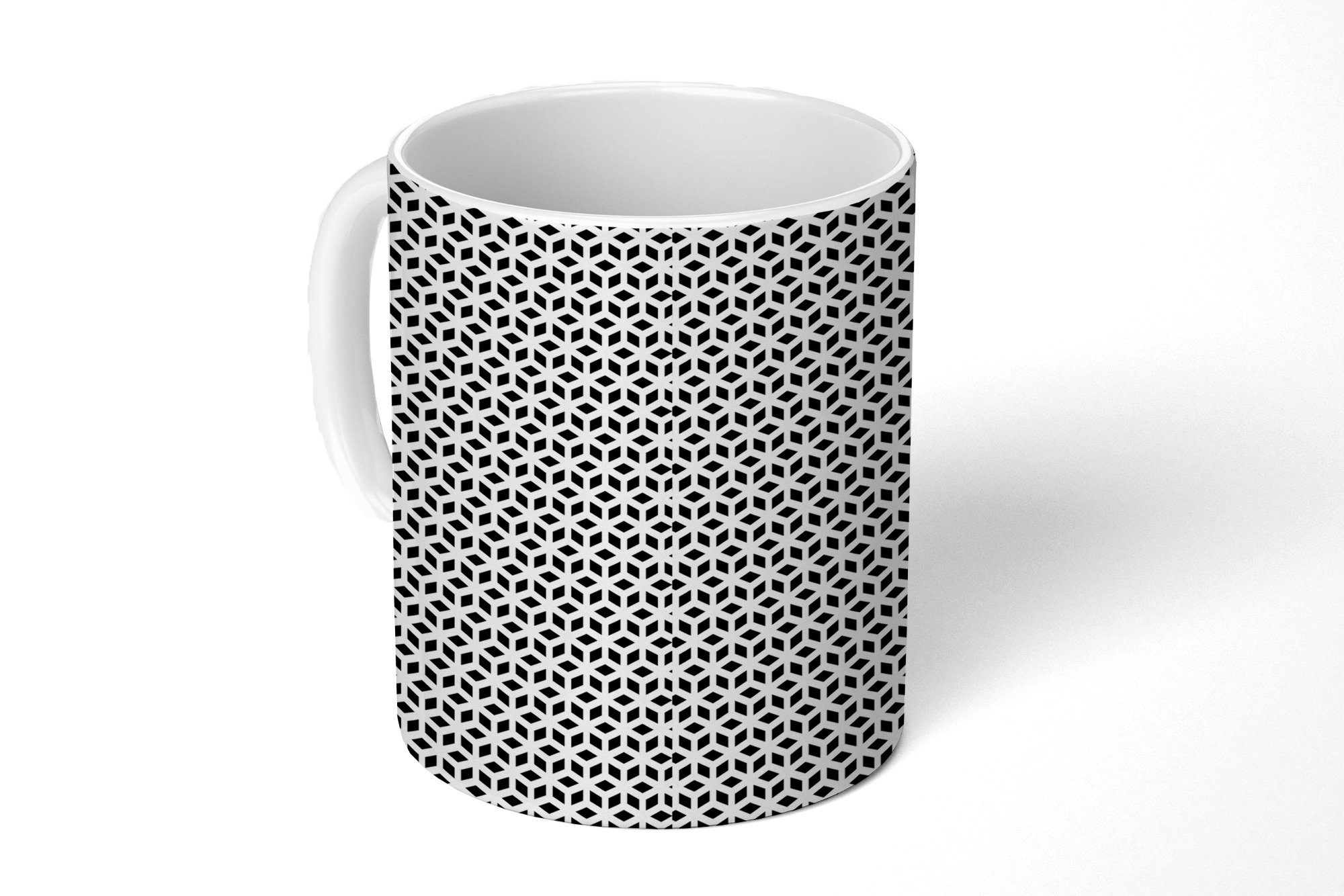 MuchoWow Tasse Geometrie - Linie - Abstrakt - Muster, Keramik, Kaffeetassen, Teetasse, Becher, Teetasse, Geschenk