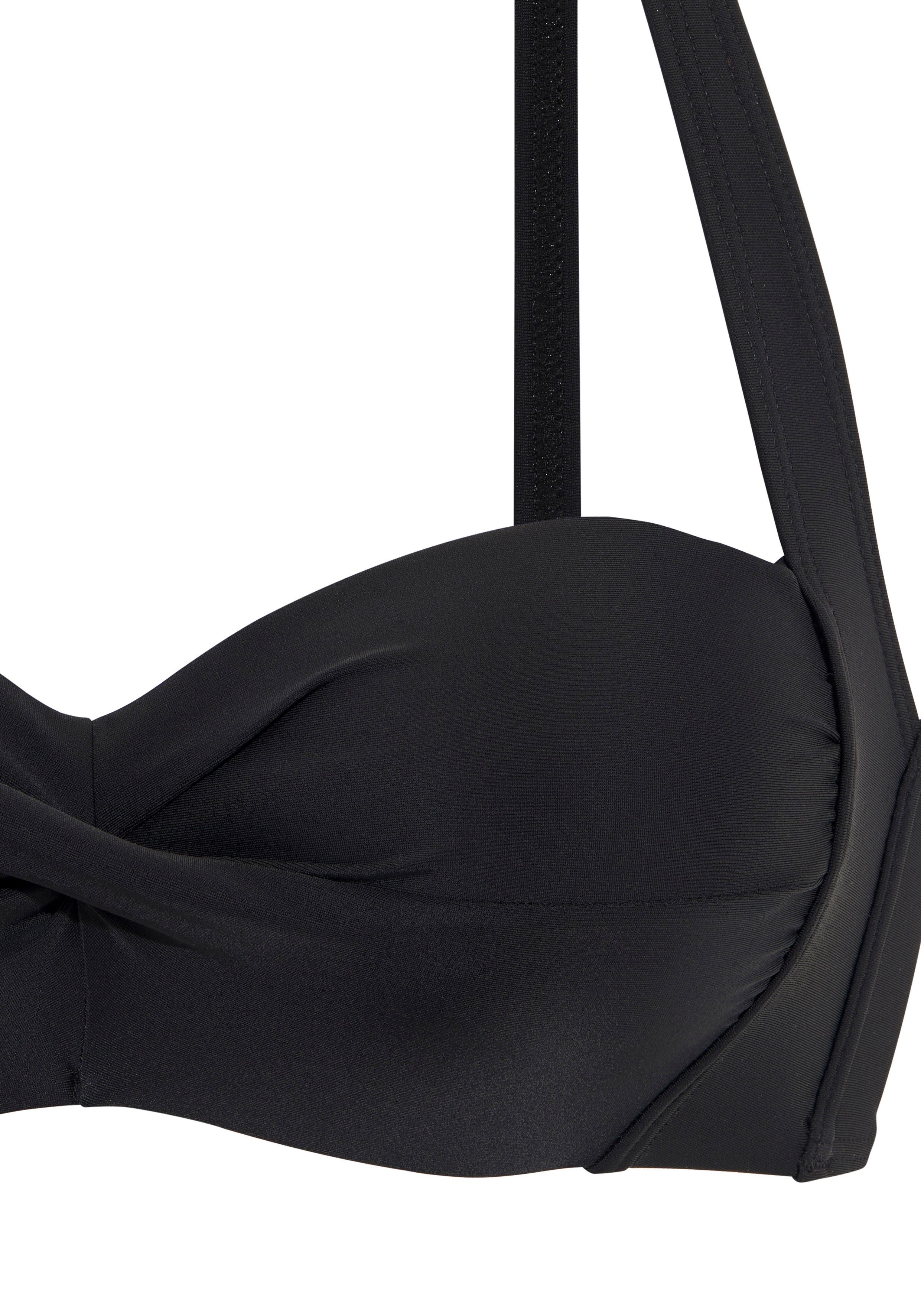 LASCANA Bandeau-Bikini-Top Ronda, in Wickeloptik, bis G-Cup – Bild 2 von 3