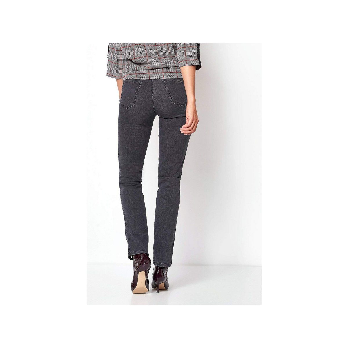 TONI 5-Pocket-Jeans grey used dark dunkel-grau (1-tlg)