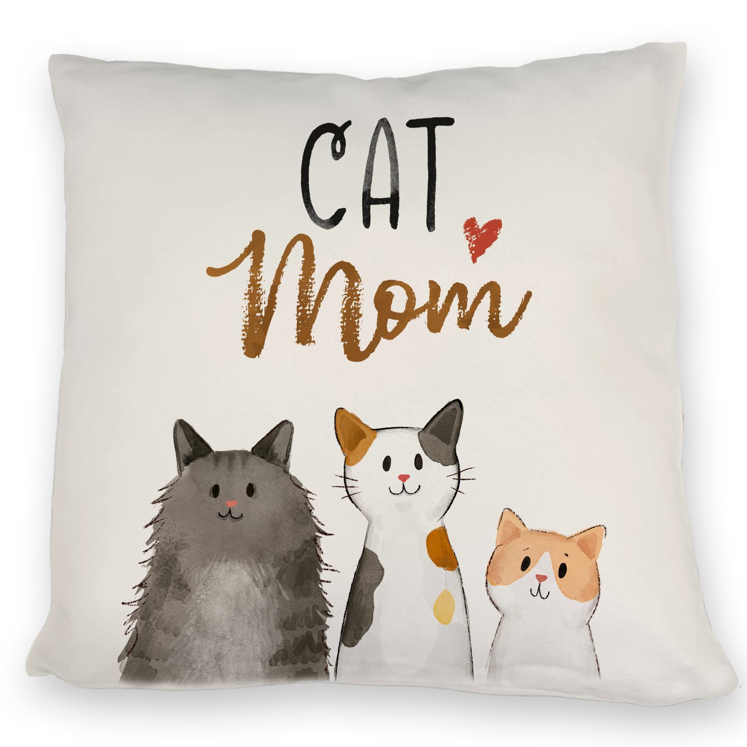 Dekokissen Cat Mom Kissen mit Spruch