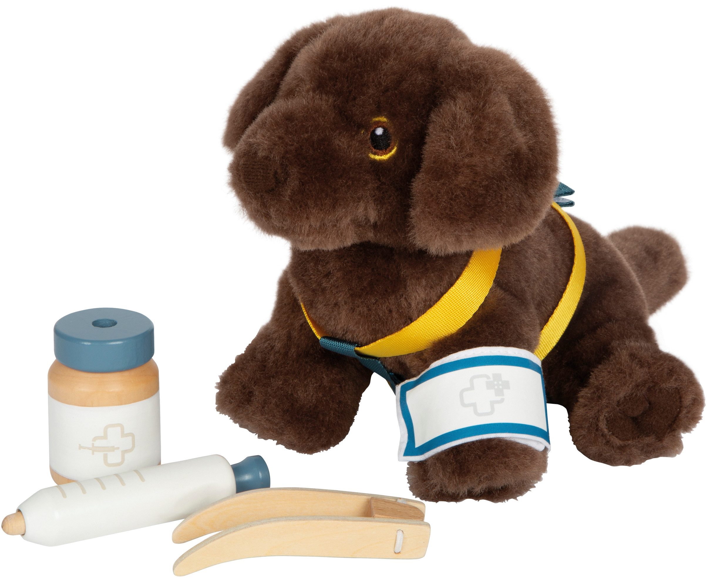 Small Foot Plüschfigur Hund mit Tasche (Set, 15-St), mit Pflege- und Tierarzt-Zubehör – Bild 4 von 5