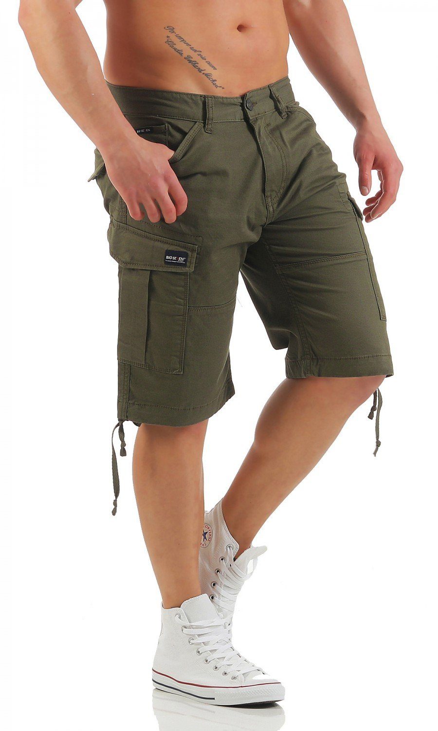 Herren Jeansshorts Comfort Brian Big Seven Shorts Seven Cargo Airforce Big