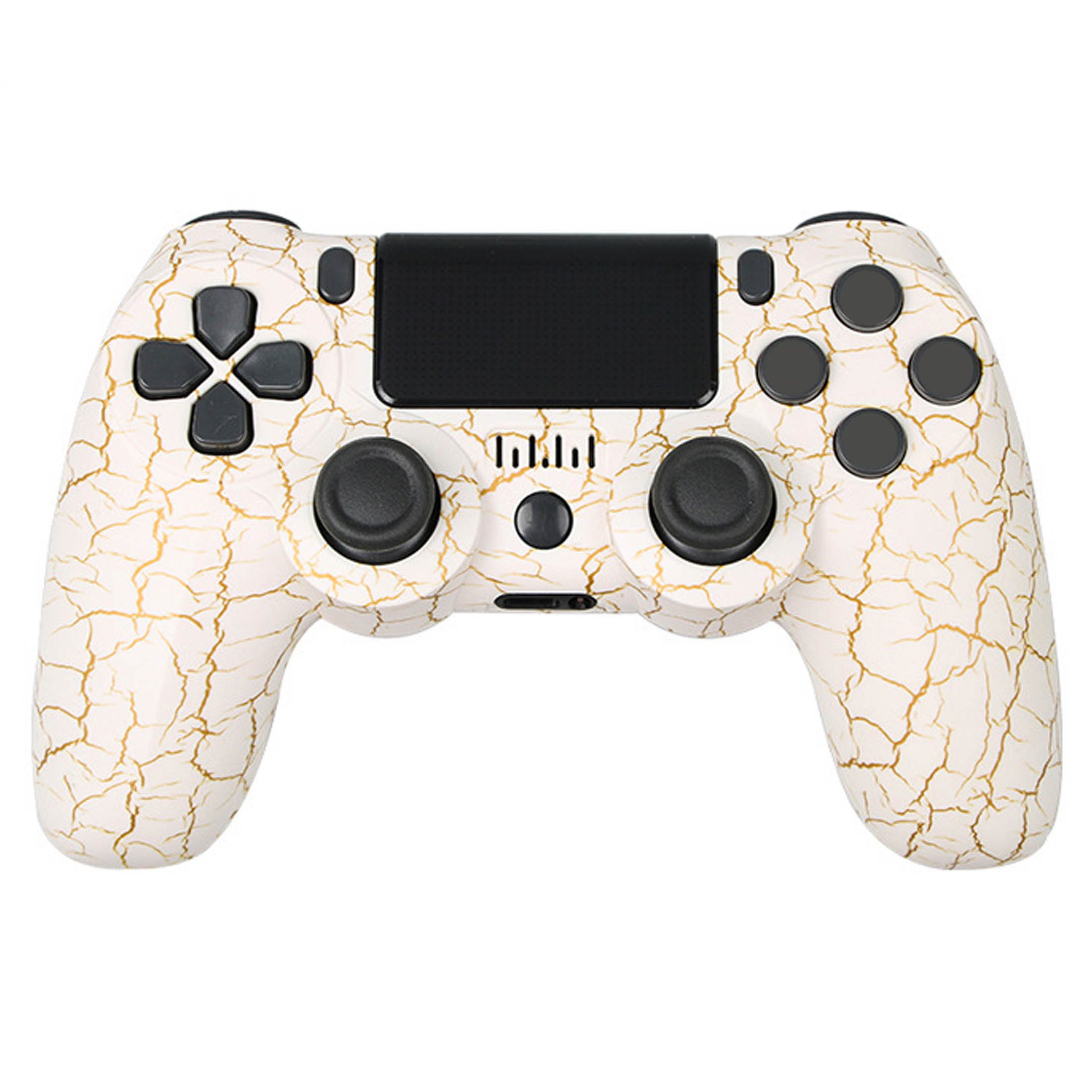 KINSI Wireless Gamepad, Controller, Bluetooth, für PS4 PlayStation 4-Controller (Doppelte Vibration, wiederaufladbare Batterie)