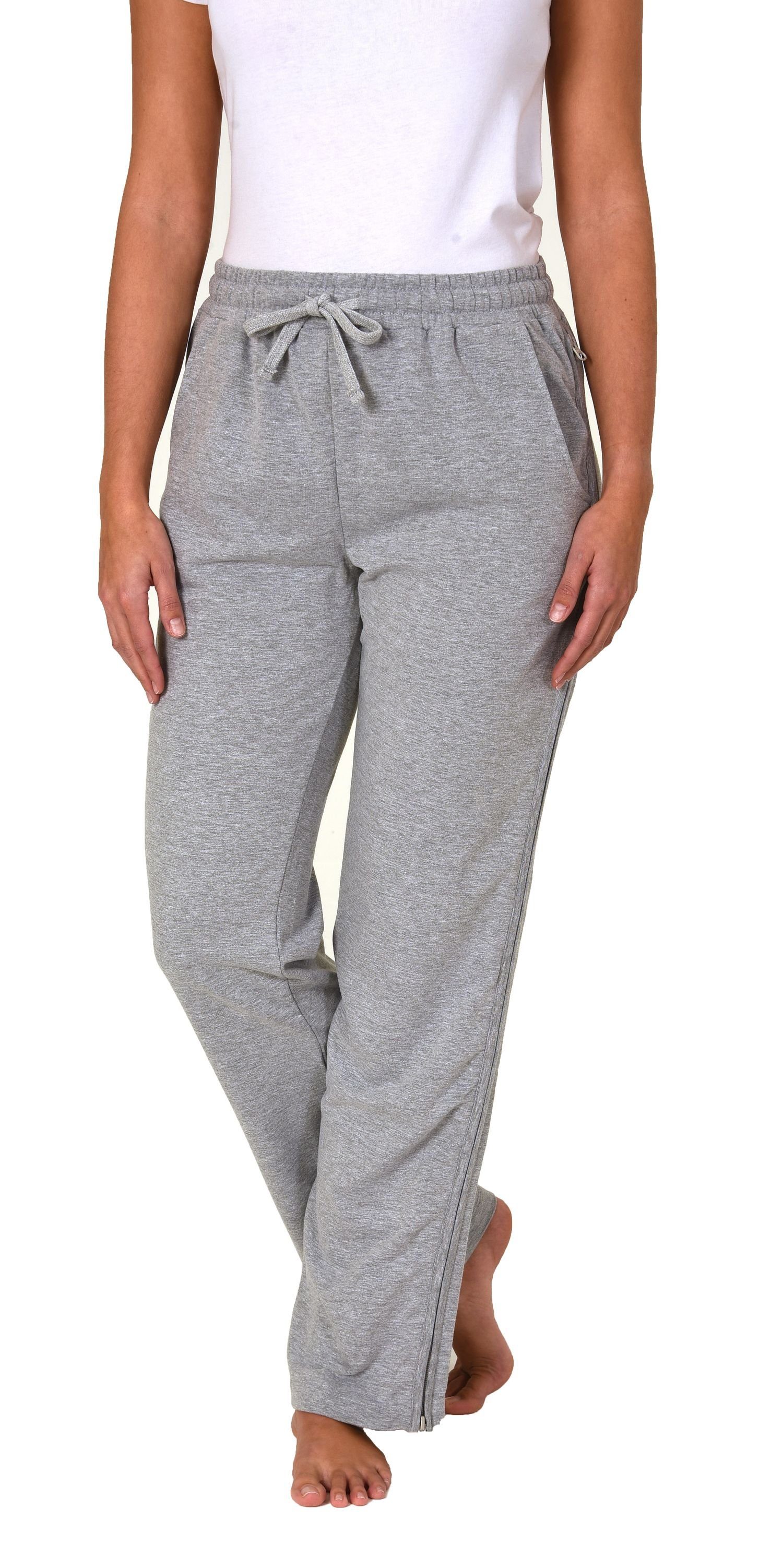 Normann Care Relaxanzug Damen Trainings Rehahose mit seitlichen Reißverschluß Jogginghose
