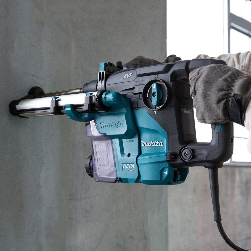 Makita Bohrhammer, max. 840 U/min, Kombihammer SDS-PLUS, HR3011FCJ, 1.050 W, 30 mm in MAKPAC 4