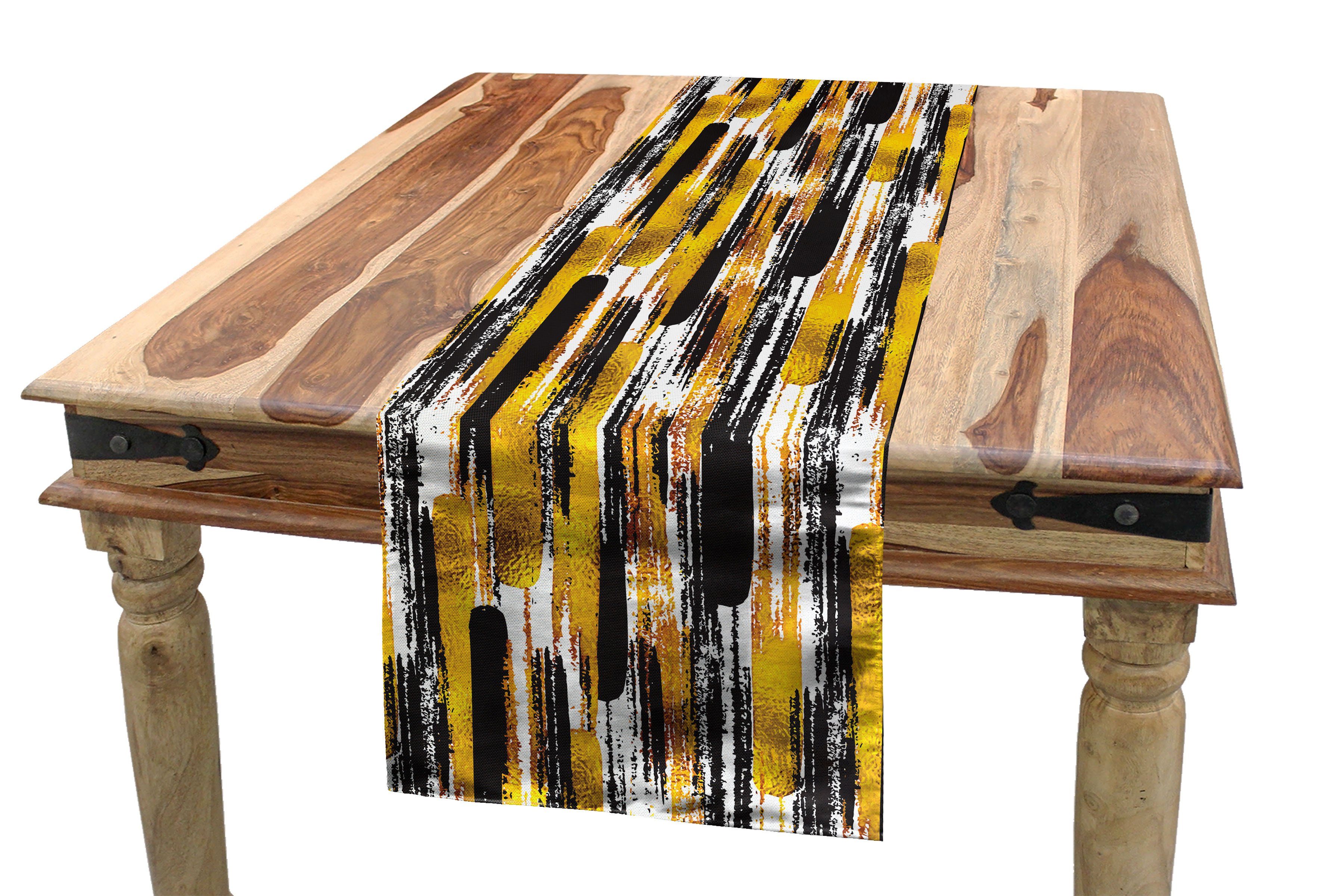 Küche Abakuhaus Dekorativer Art Tischläufer Modern Brushstrokes Esszimmer Rechteckiger Grunge Tischläufer,
