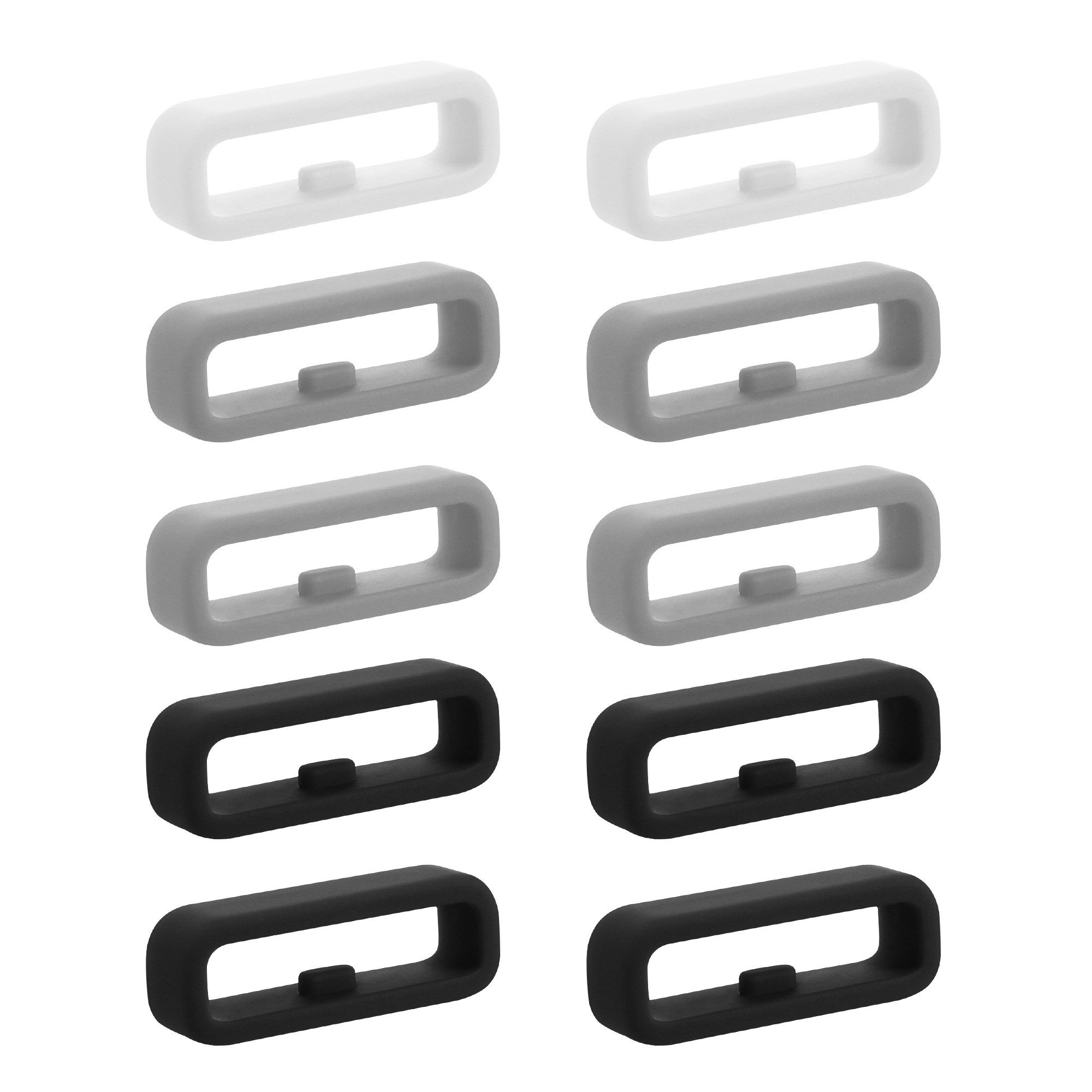 kwmobile 10x Smart Watch Band Halterung für 22mm Smartwatch Strap (Universal) Smartwatch, 10-tlg., Bandschlaufe für Fitness Tracker und Smart Uhr aus Silikon