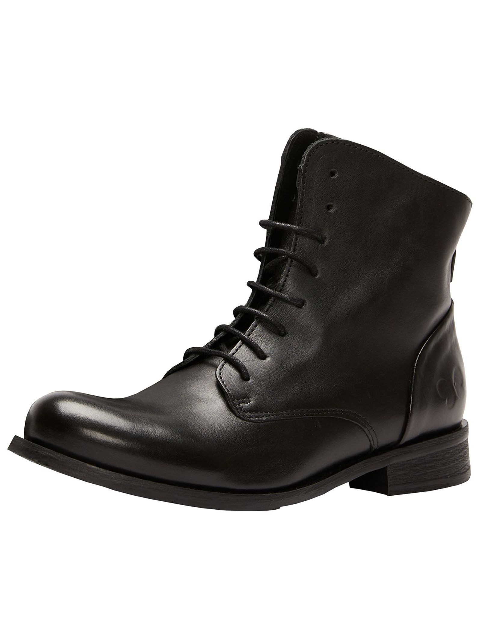 Stiefelette Leder . Schnürstiefelette