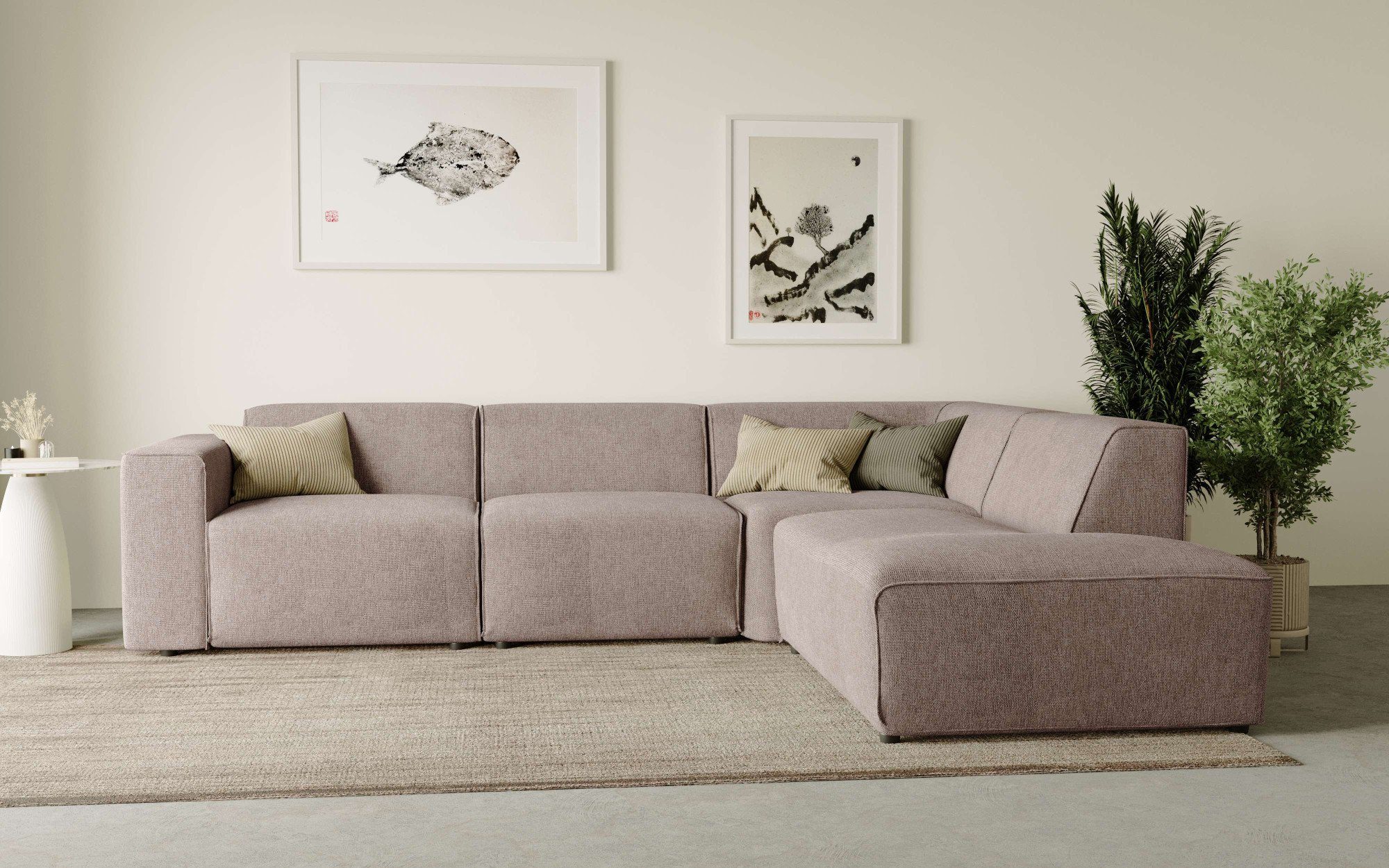 andas Ecksofa Noord mit Kedernaht, Breite günstig online kaufen