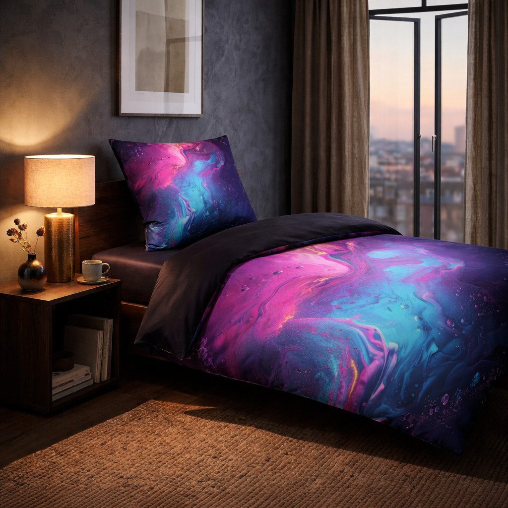 Sanilo Bettwäsche Lumen 135x200 cm, Bettbezug und Kissenbezug, Baumwolle, 2 teilig, mit Reißverschluss – Bild 2 von 4