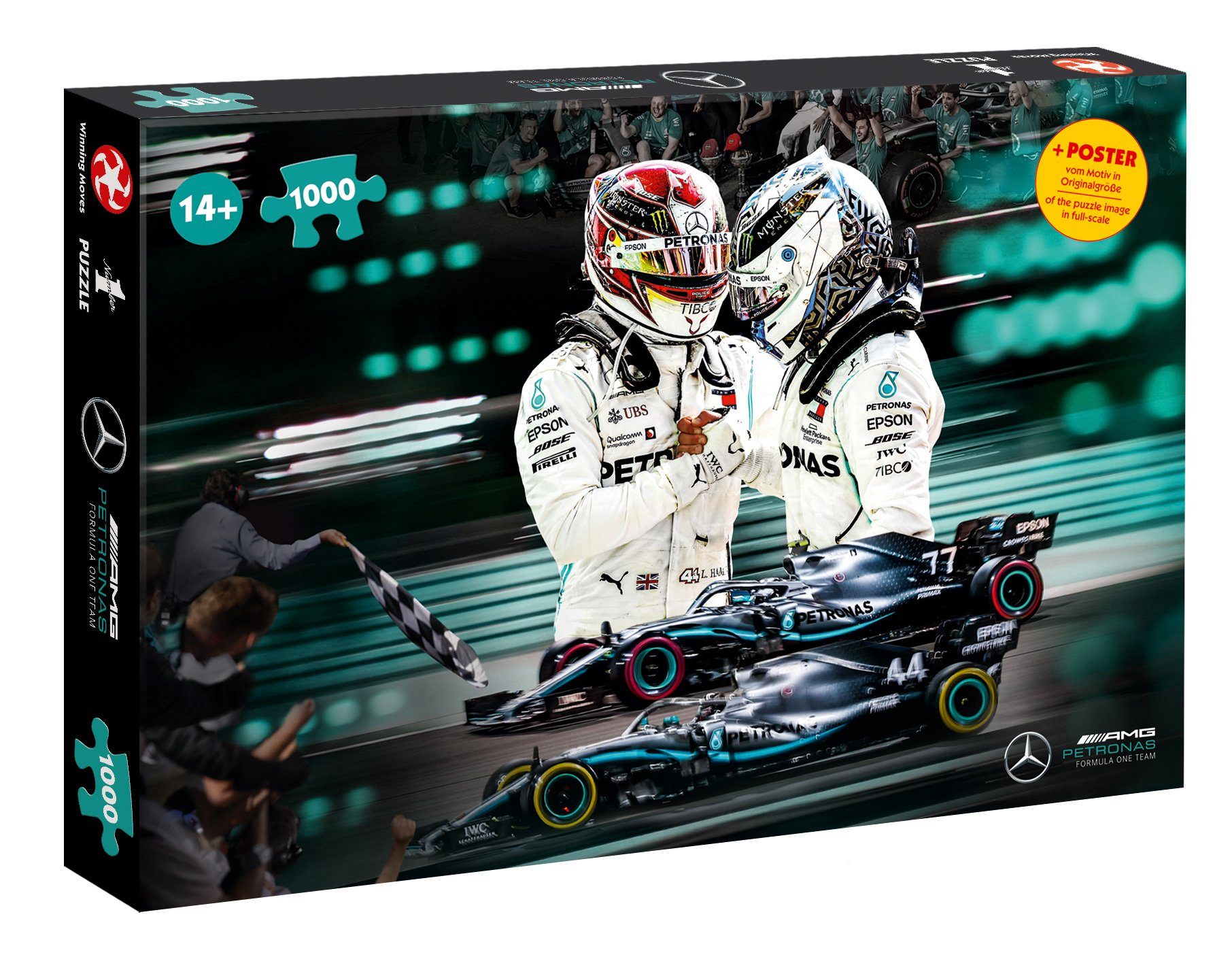 Winning Moves Puzzle Puzzle Mercedes AMG Petronas Motorsport, 1000 Puzzleteile | Puzzle