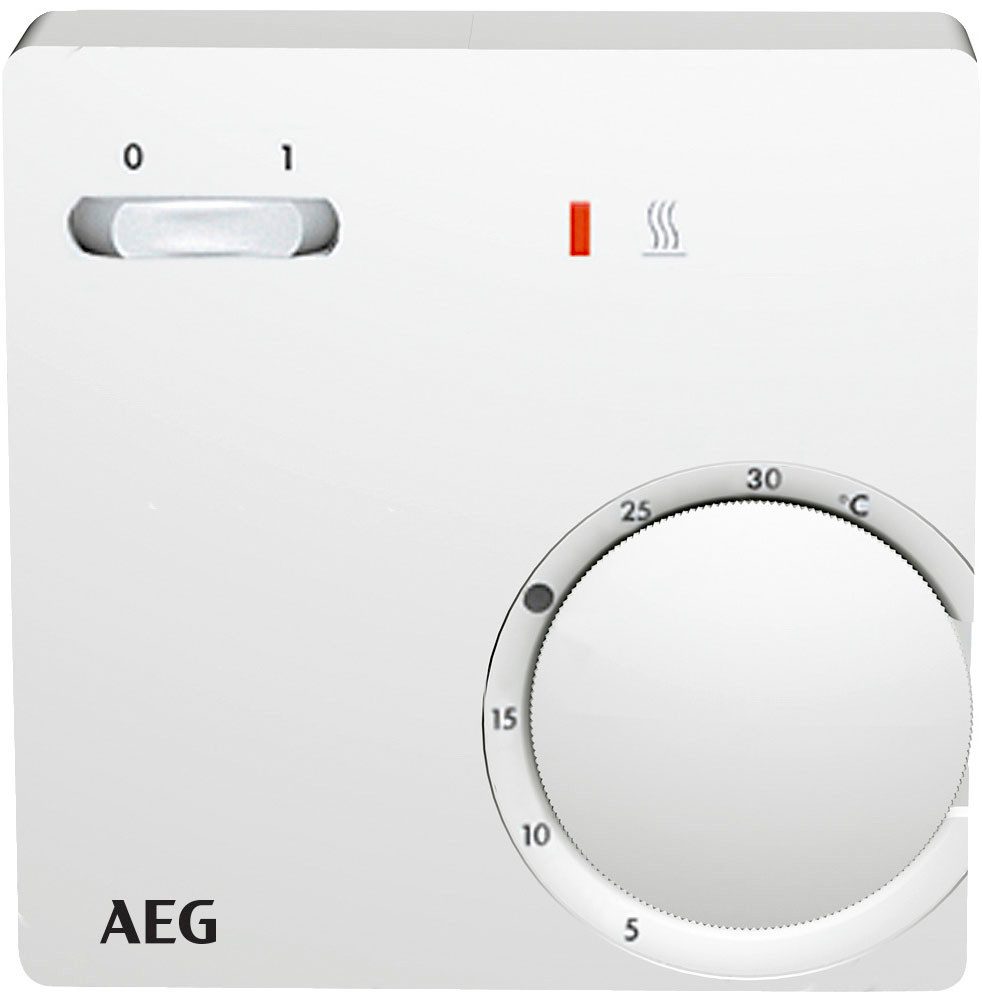 AEG Haustechnik Raumthermostat RT 601 SN, Temperatur-Regler, 2-Punkt, Aufputz, Kontrolllampe