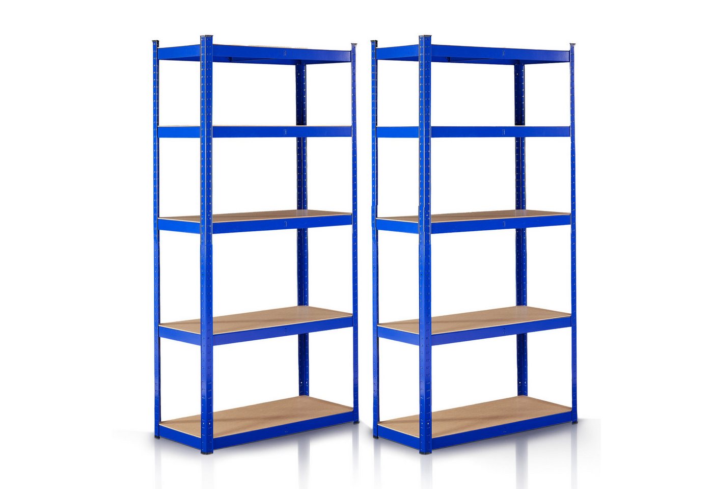 Arebos Schwerlastregal 180x90x40 cm, 5 Böden, 875 kg Traglast, Steckregal, Lagerregal, Set 2-tlg., Flexibel einsetzbar: für Werkstatt, Garage, Keller oder Lager