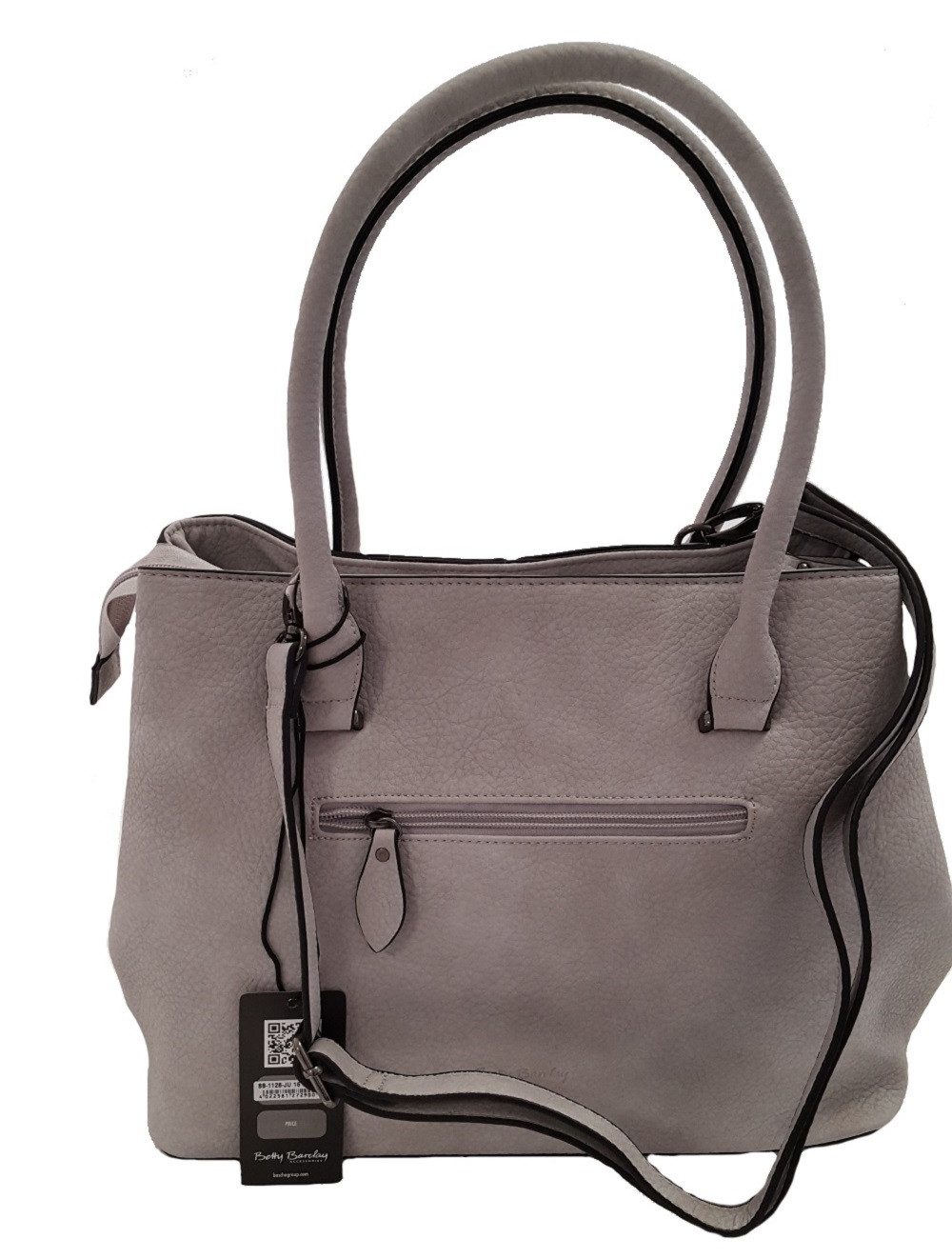 Betty Barclay Handtasche BB-1128-JU, Shopper Bag in Karo Look, Reißverschlussfach außen