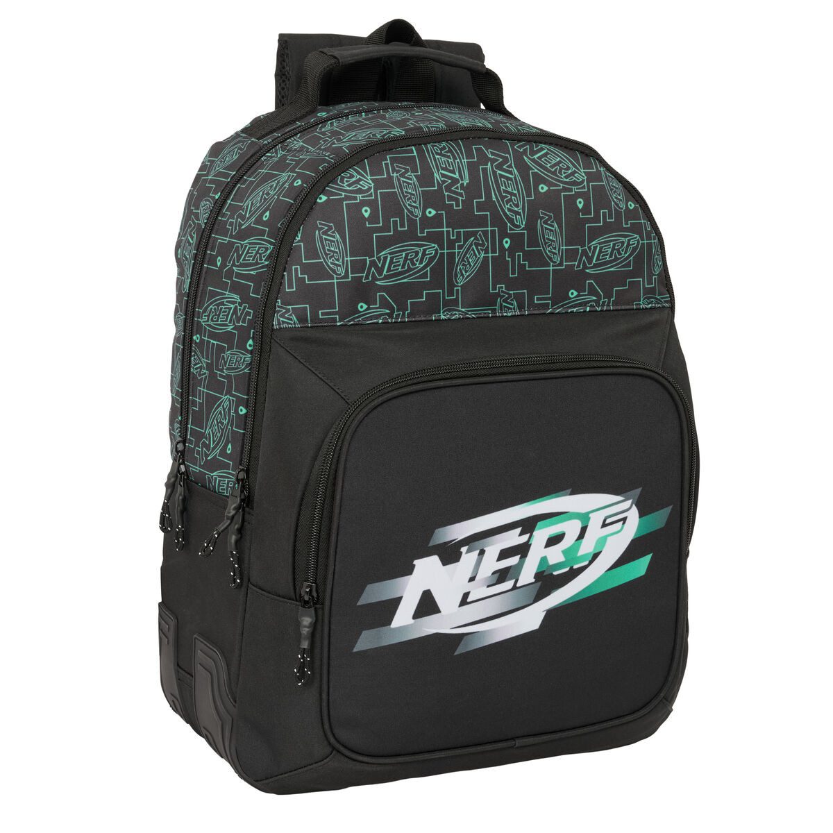 Nerf Kinderrucksack Rucksack Kinderrucksack Freizeitrucksack Nerf Game Schwarz 32 x 42 x 1