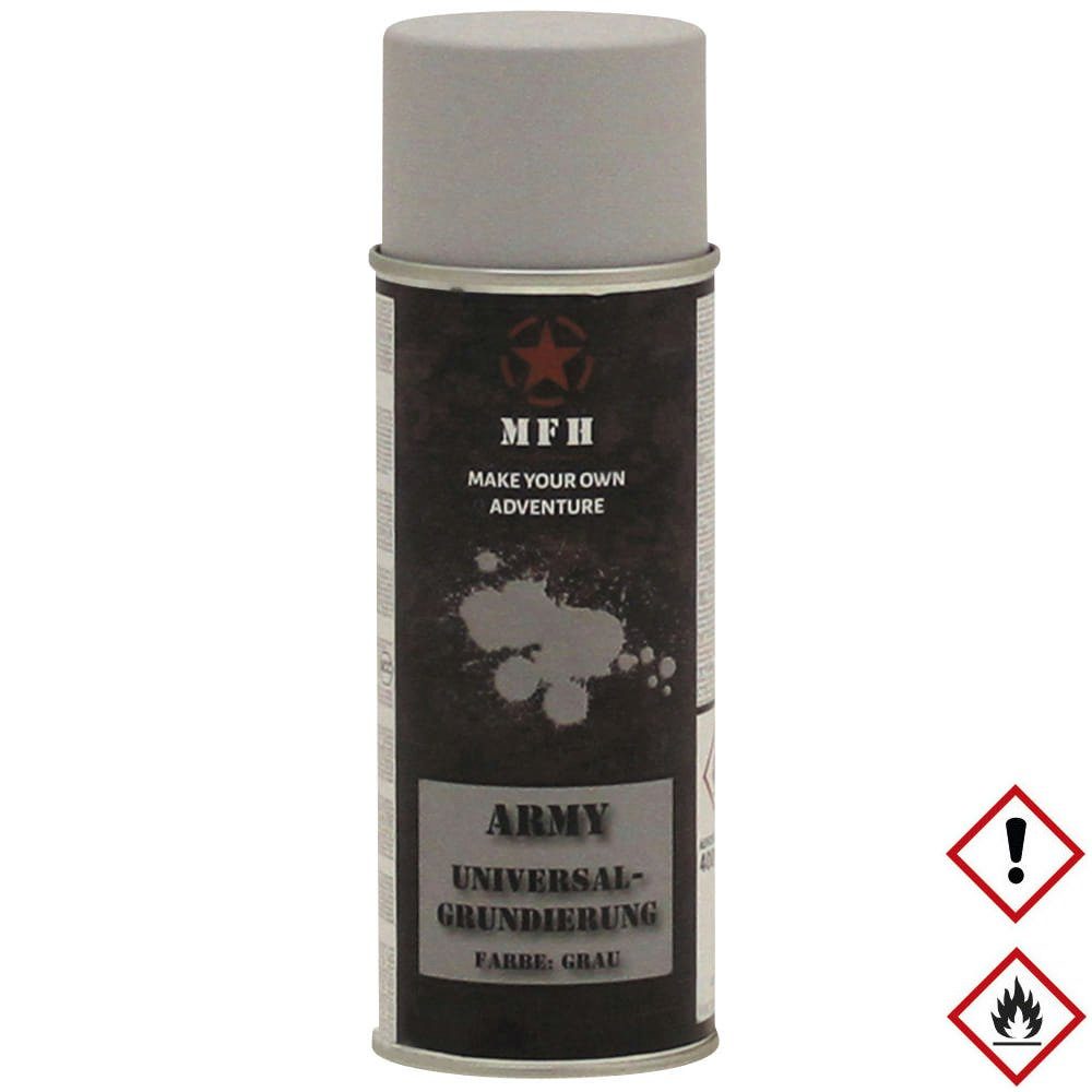 MFH Sprühfarbe Army Farbspray Matt 400ml Universalgrundierung (hellgrau)