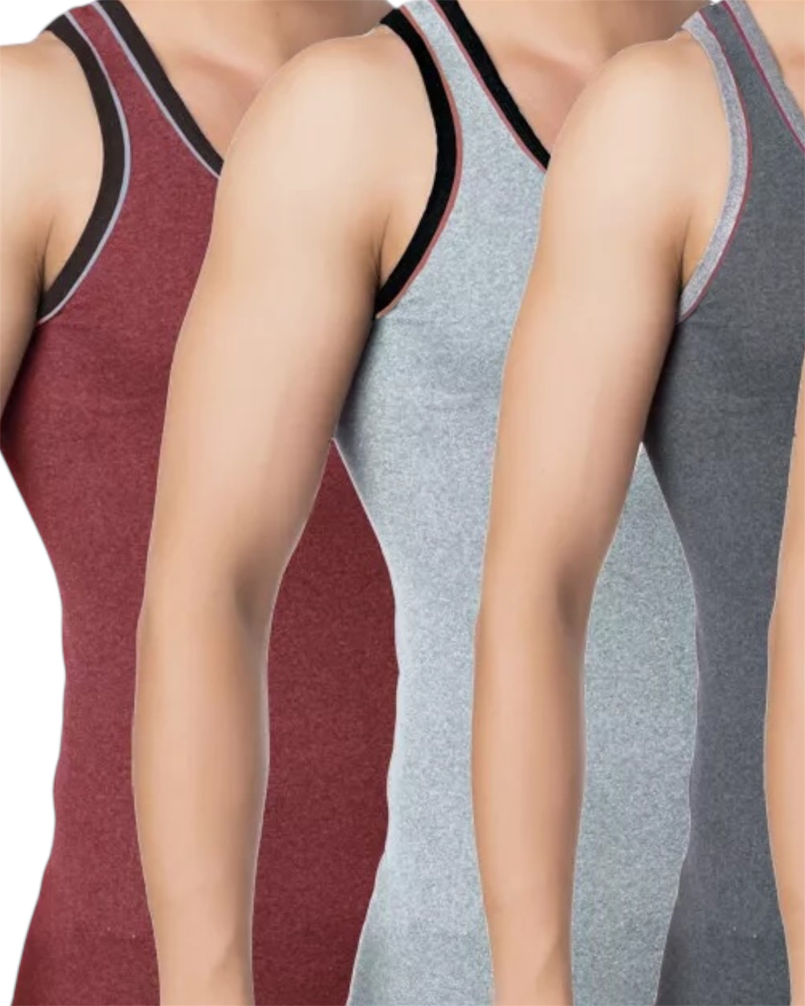 DDOnlineShop Unterhemd Tank Top Achselshirt für Herren Unterhemd (Spar-Set, 5-St., 5er-Pack) Feinripp aus Baumwolle Melange M L XL XXL XXXL (A403)