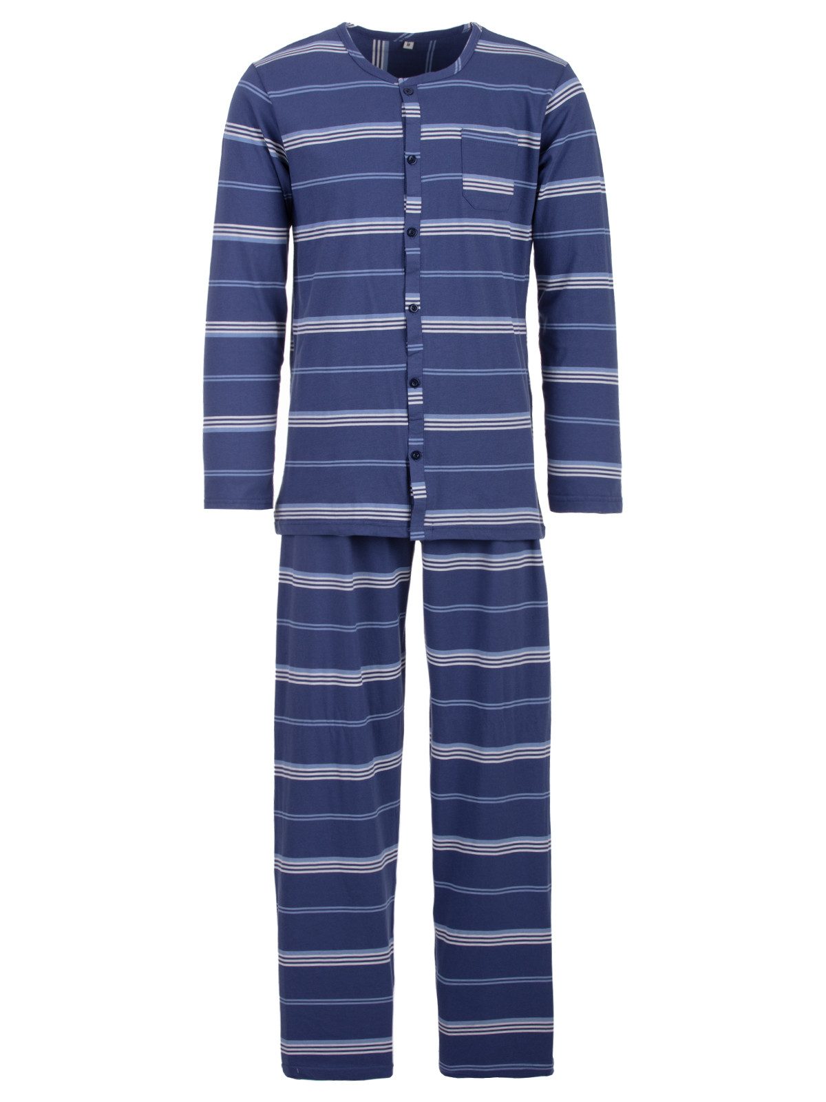 Lucky Schlafanzug Pyjama Set Langarm - Streifen günstig online kaufen
