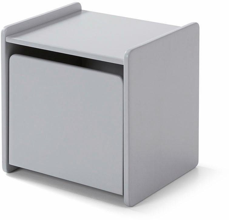 Vipack Nachtkonsole Kiddy, mit 1 Drehtür, dahinter ein großes Fach (B/H/T ca. 40x40x36cm, MDF lackiert, in verschiednen Farben erhältlich), standfest gebaut, sie kann rechts oder links angestellt werden