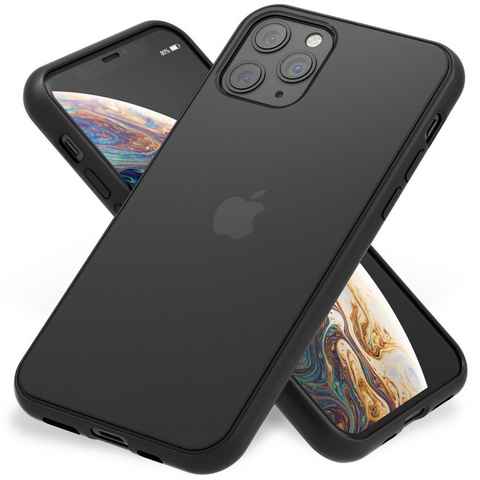 Nalia Smartphone-Hülle Apple iPhone 11 Pro, Matt Stoßfeste Hülle / Durchscheinende Harte Rückseite / Silikon Rand