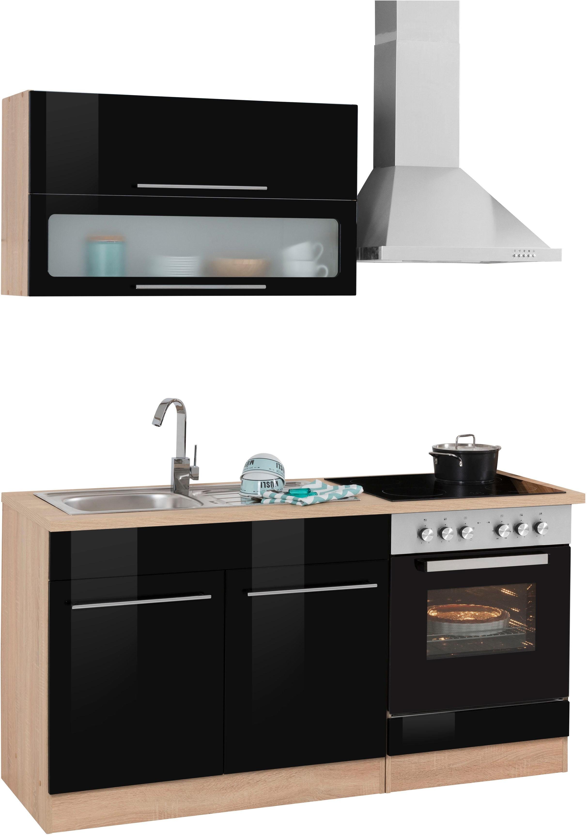 KOCHSTATION Pantryküche KS-Eton, mit E-Geräten, Breite 160 cm