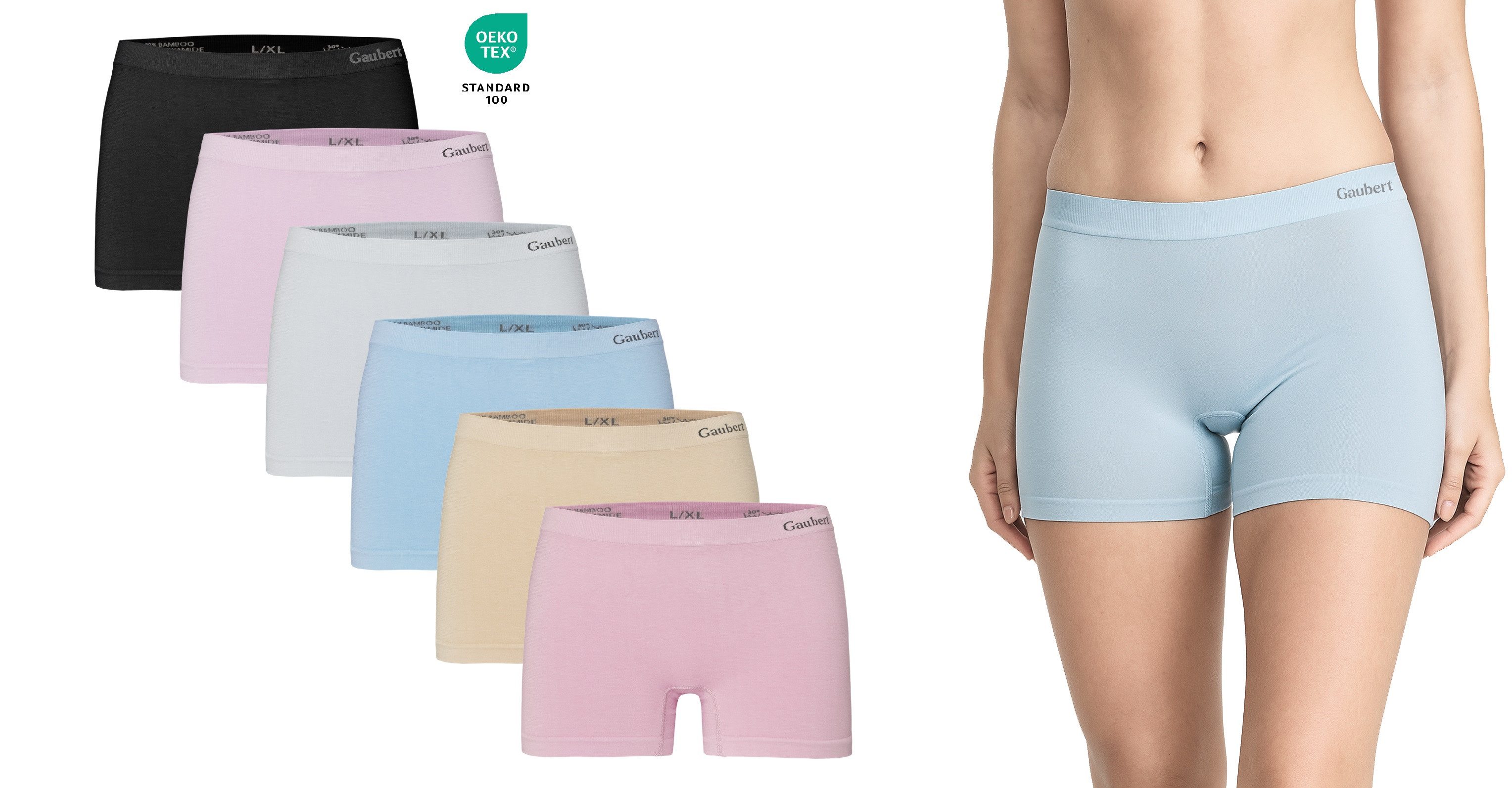 Rungassi Boxershorts 6er Pack Deluxe Damen Boxershort Slips Panty Hot Pants günstig online kaufen