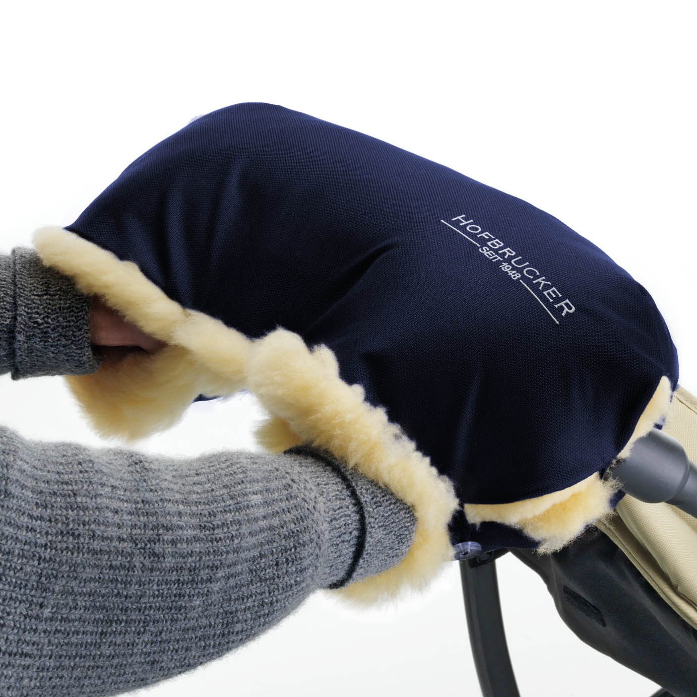 Hofbrucker seit 1948 Kinderwagen-Handwärmer Lammfell Handwärmer für Kinderwagen