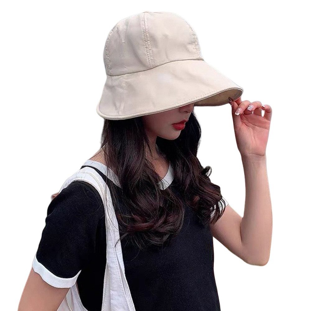 Agger Sonnenhut Faltbarer Sommerhut Damen Atmungsaktiv Mütze Visor Cap Outdoor Hut (Breiter Schirm, Lochdesign für Pferdeschwanz) für Golf Reisen Wandern