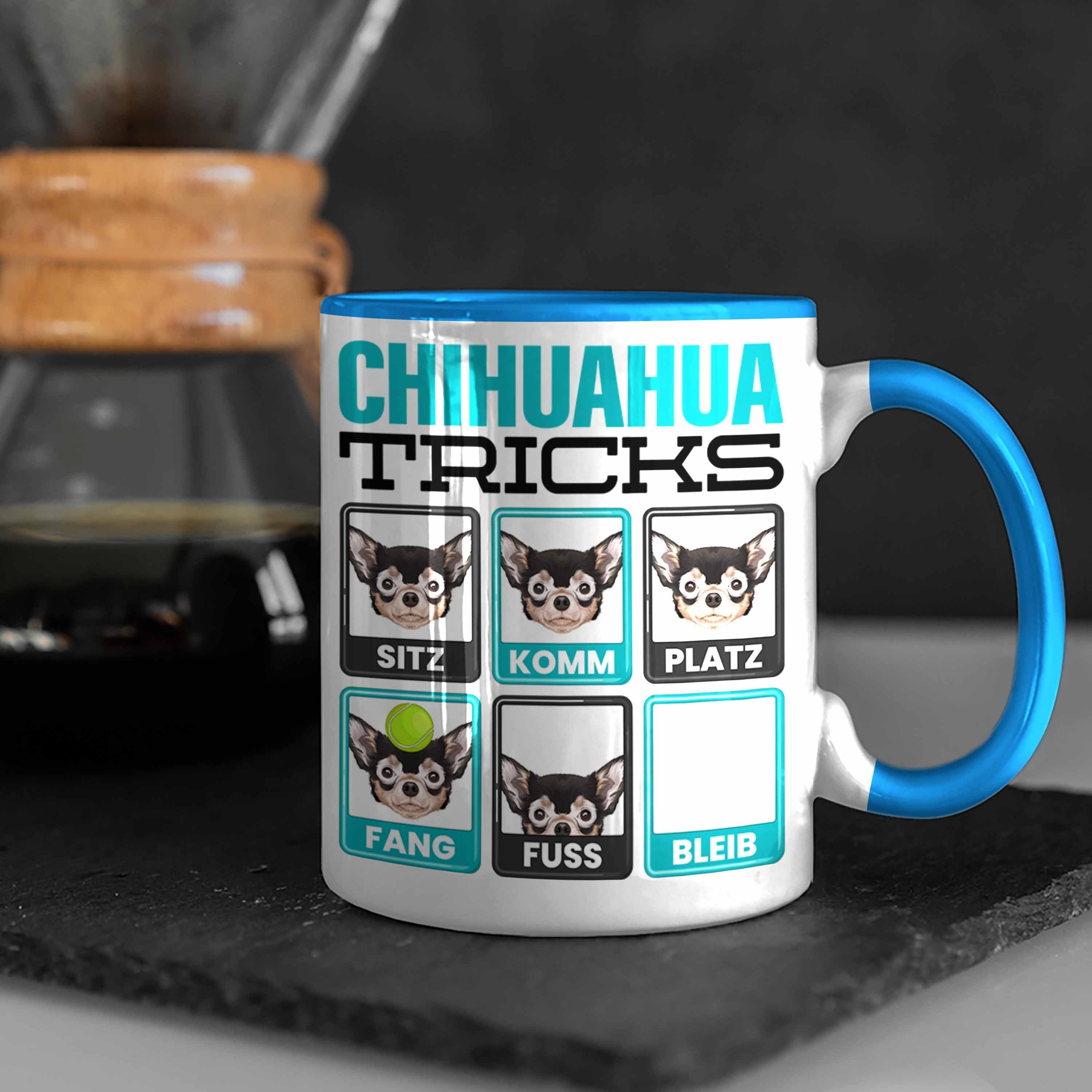 Geschenk Blau Chihuahua Geschenkidee Spruch Besitzer Lustiger Tasse Chihuah Trendation Tasse