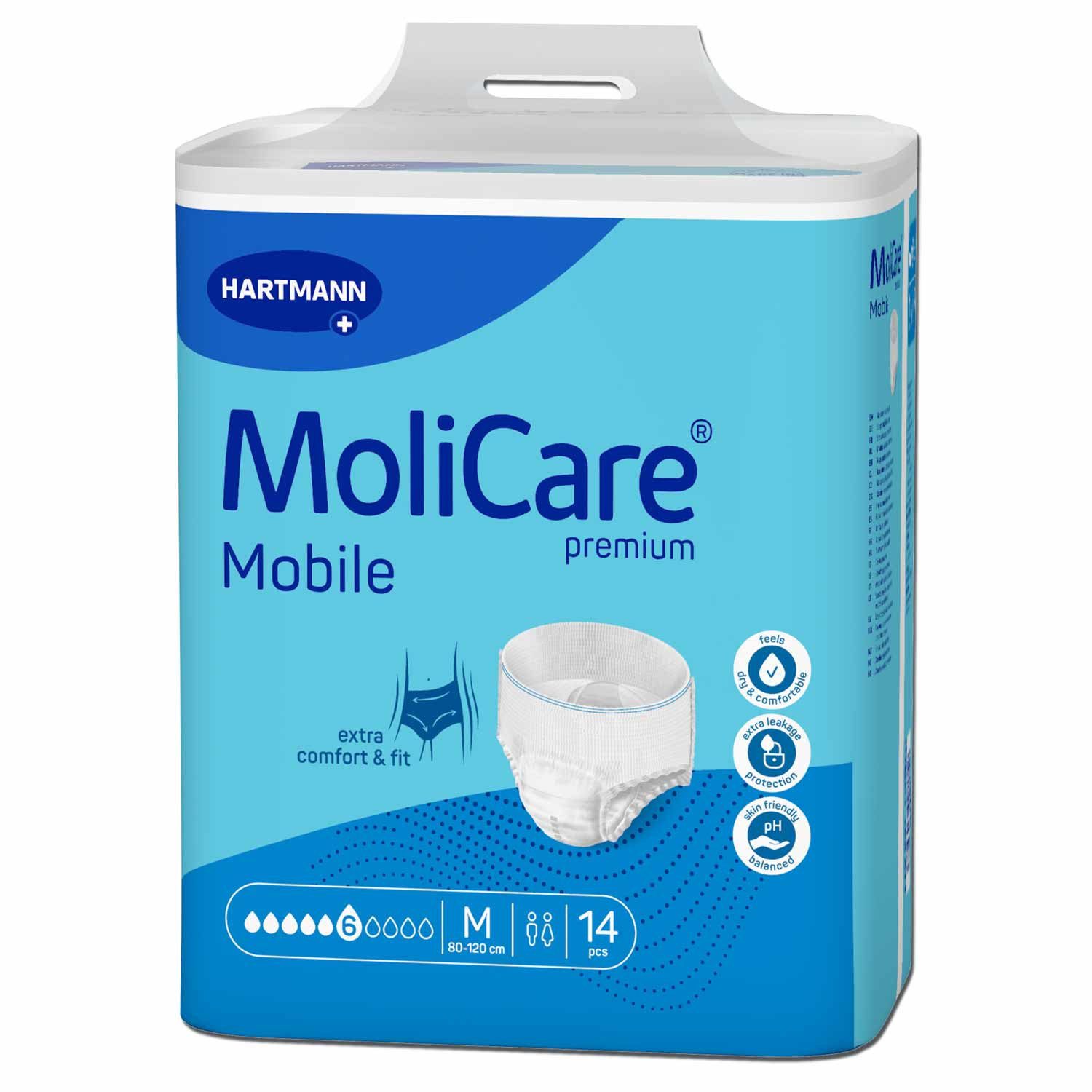 PAUL HARTMANN AG Inkontinenzboxer MoliCare Premium Mobile 6 Tropfen M Inkontinenzpants 14 Stück