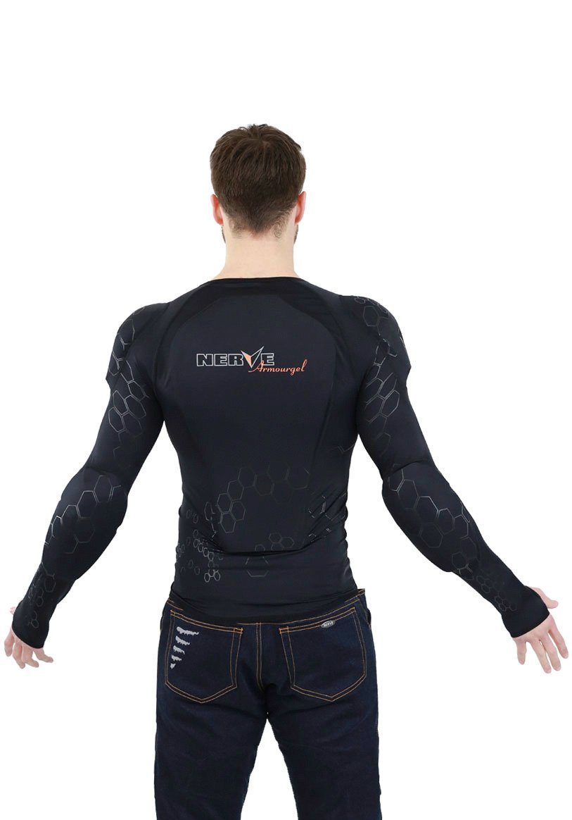 NERVE Motorradjacke Armorgel körpernahe Passform, mit Reißverschluss, mit Sicherheitsstreifen