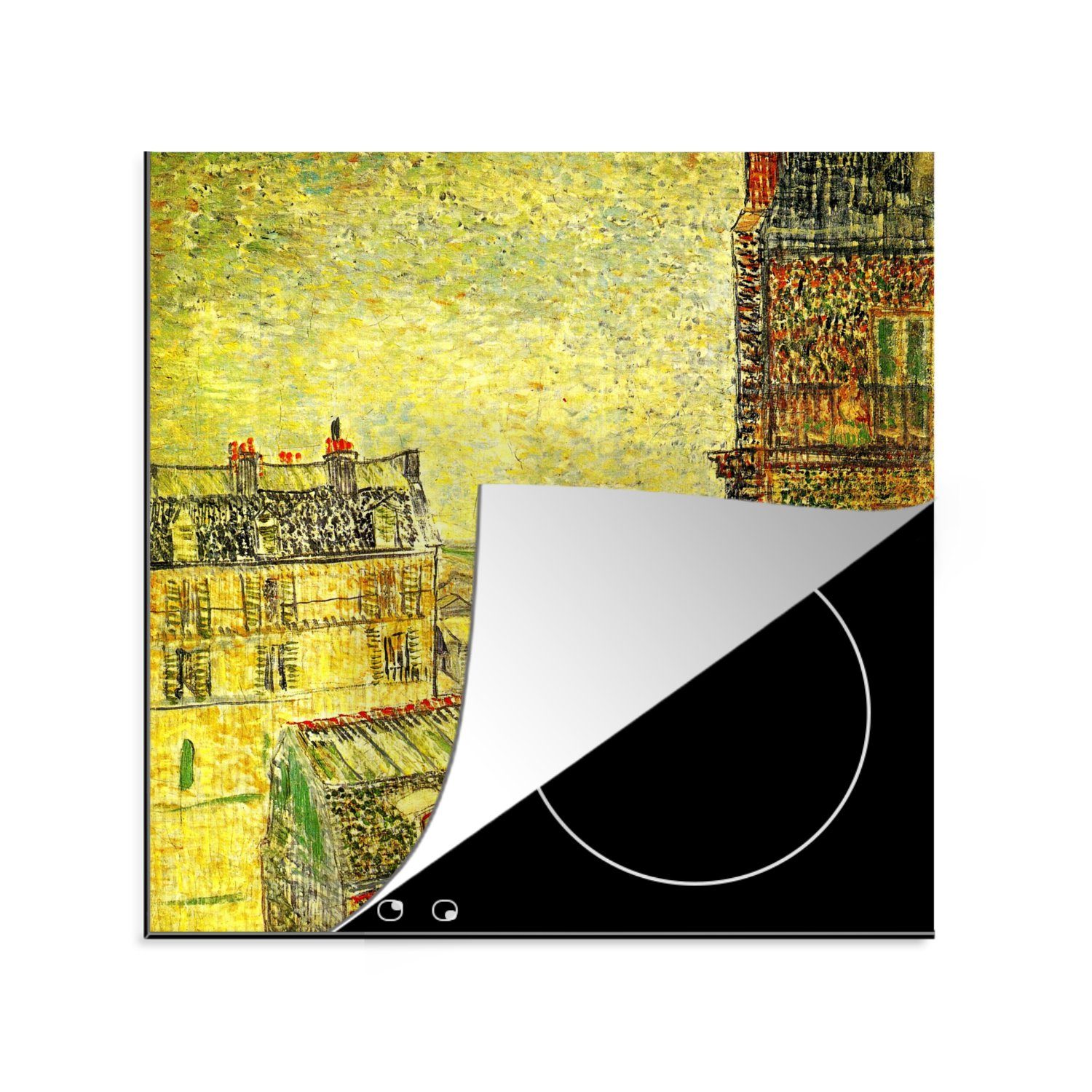 - Vinyl, Herdblende-/Abdeckplatte cm, Arbeitsplatte 78x78 Wohnung küche Gogh, Theos aus van Ceranfeldabdeckung, tlg), Blick Gemälde für MuchoWow (1 von Vincent
