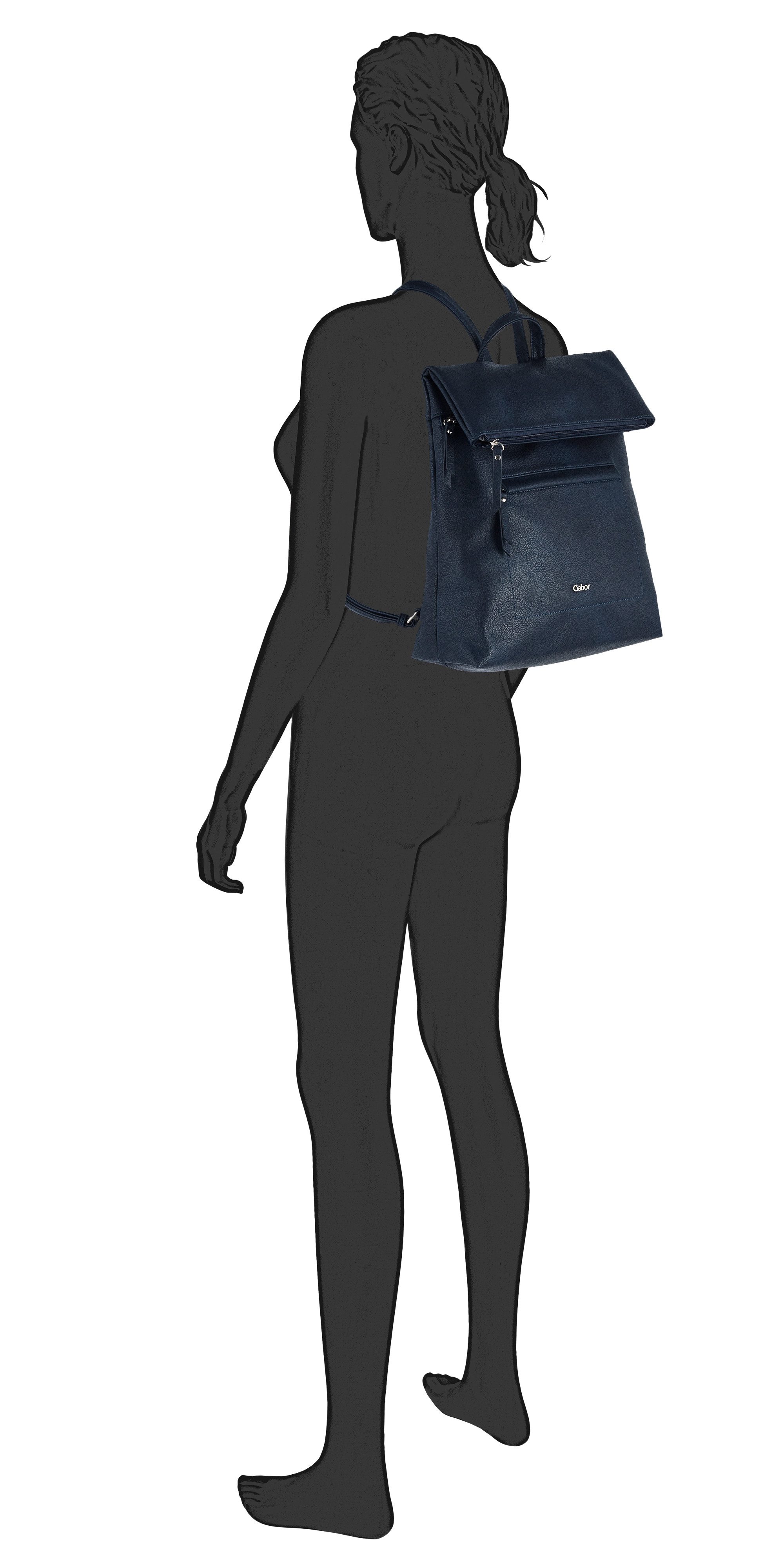 Gabor Rucksack Mina, aus weichem leichten Lederimitat, lässig im praktischen Format