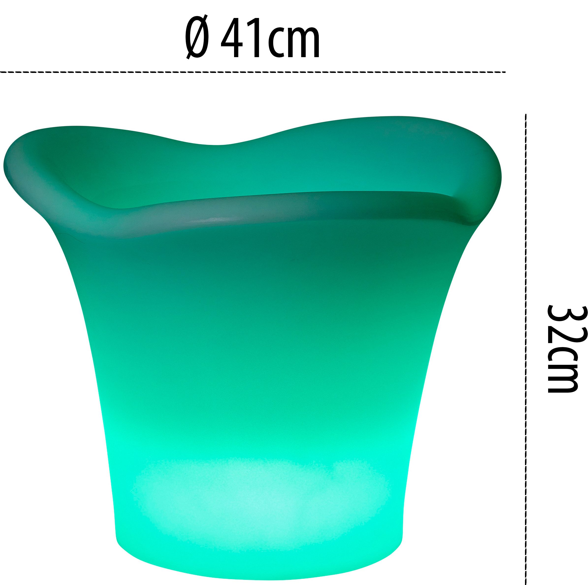 Northpoint Wein- und Sektkühler Northpoint LED Weinkühler mit integriertem Akku und Farbwechsel