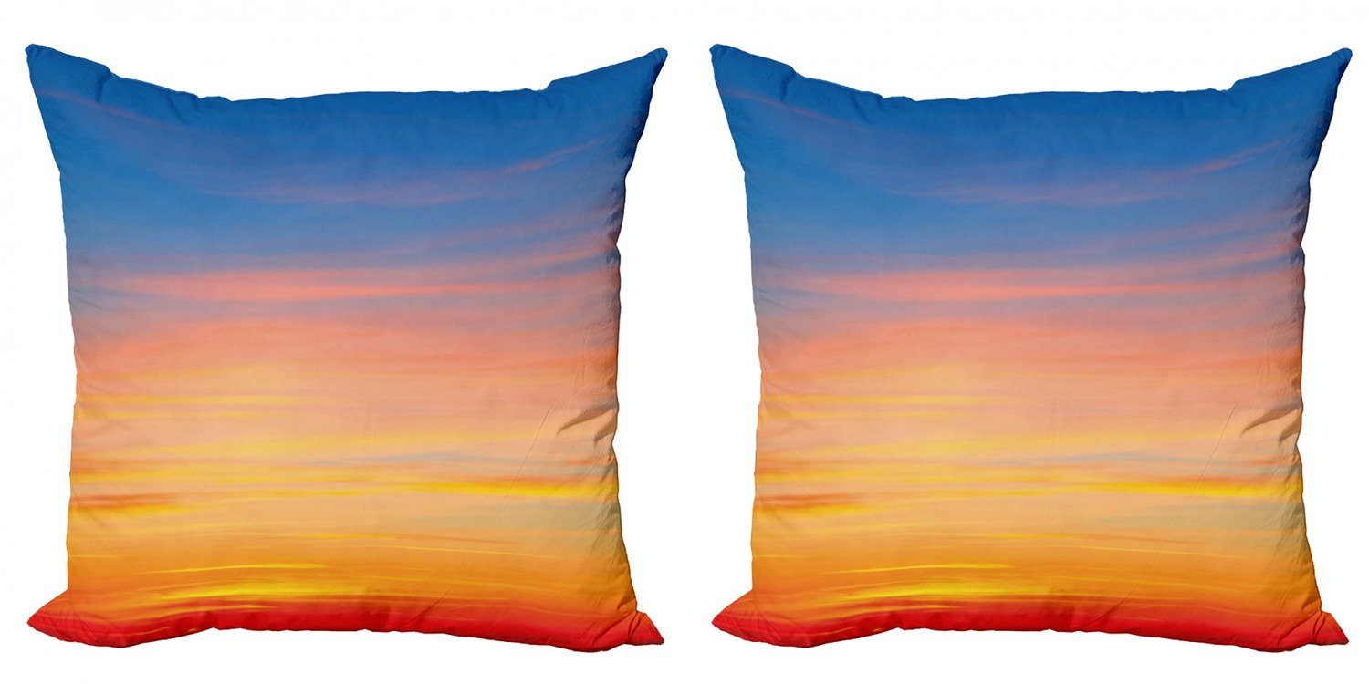 (2 Doppelseitiger Sonnenuntergang Drastischer Modern Stück), Himmel Majestic Abakuhaus Digitaldruck, Accent Kissenbezüge