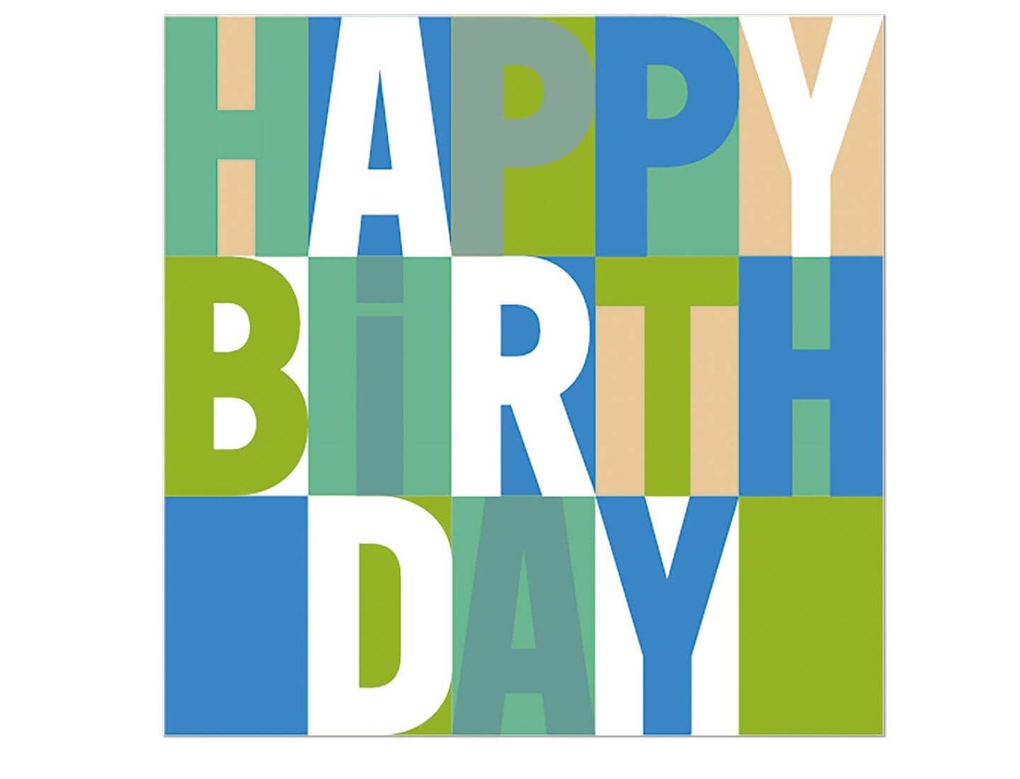 ARTEBENE Papierserviette Serviette Happy Birthday Blau Grün