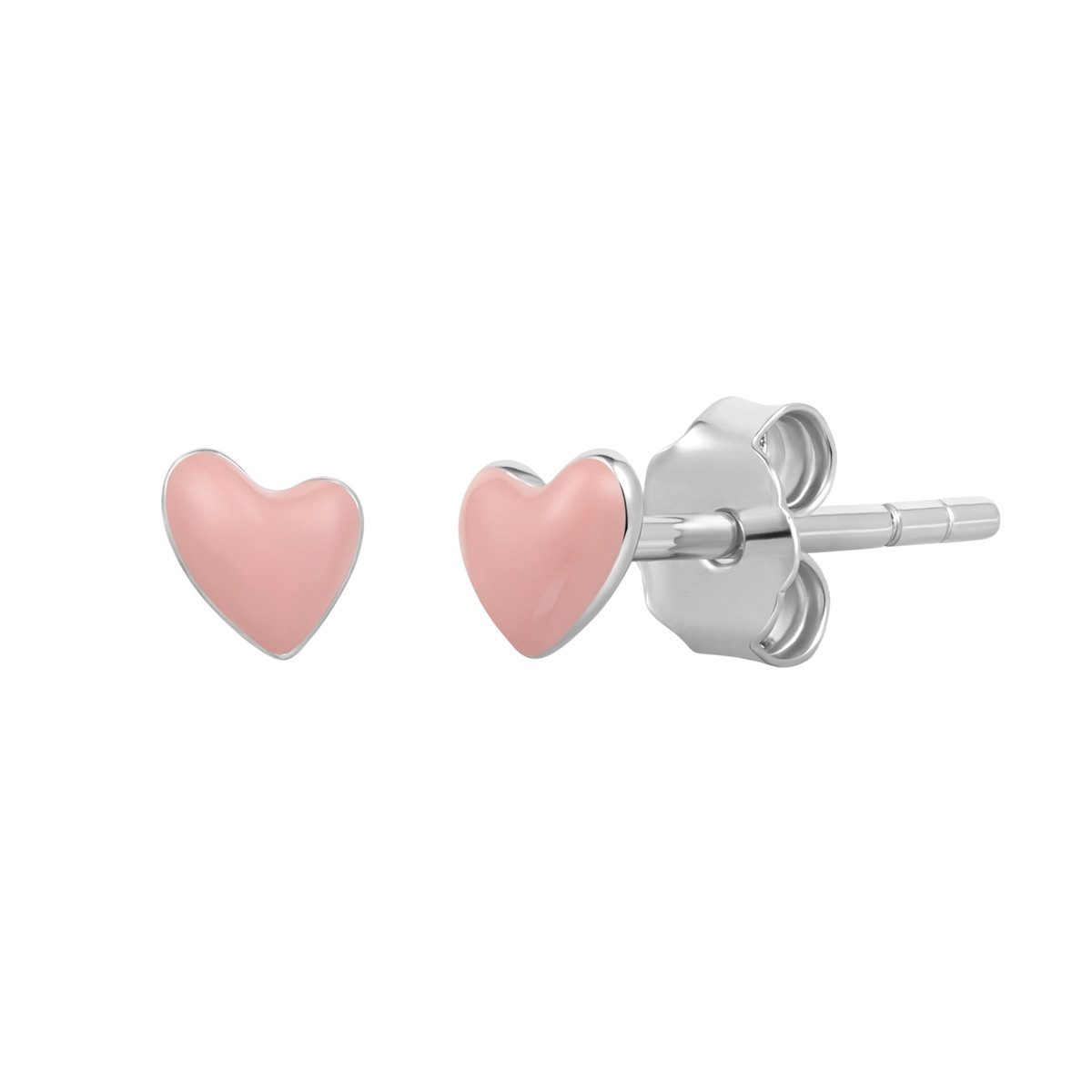 Paar Ohrstecker Herz silber