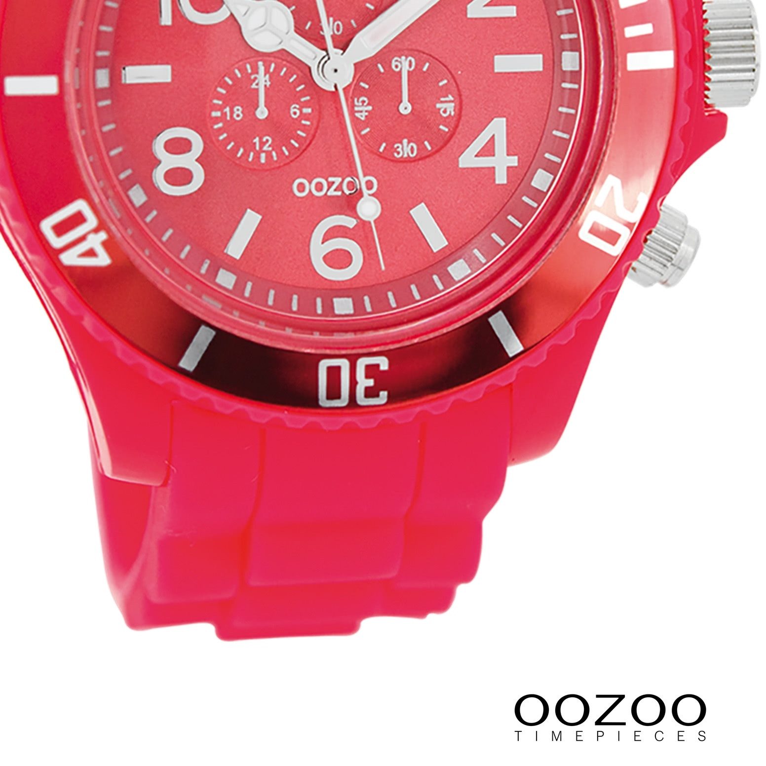 OOZOO Quarzuhr Oozoo Damen Armbanduhr blau Analog, (Analoguhr), Herrenuhr rund, groß (ca. 43mm) Silikonarmband, Fashion-Style