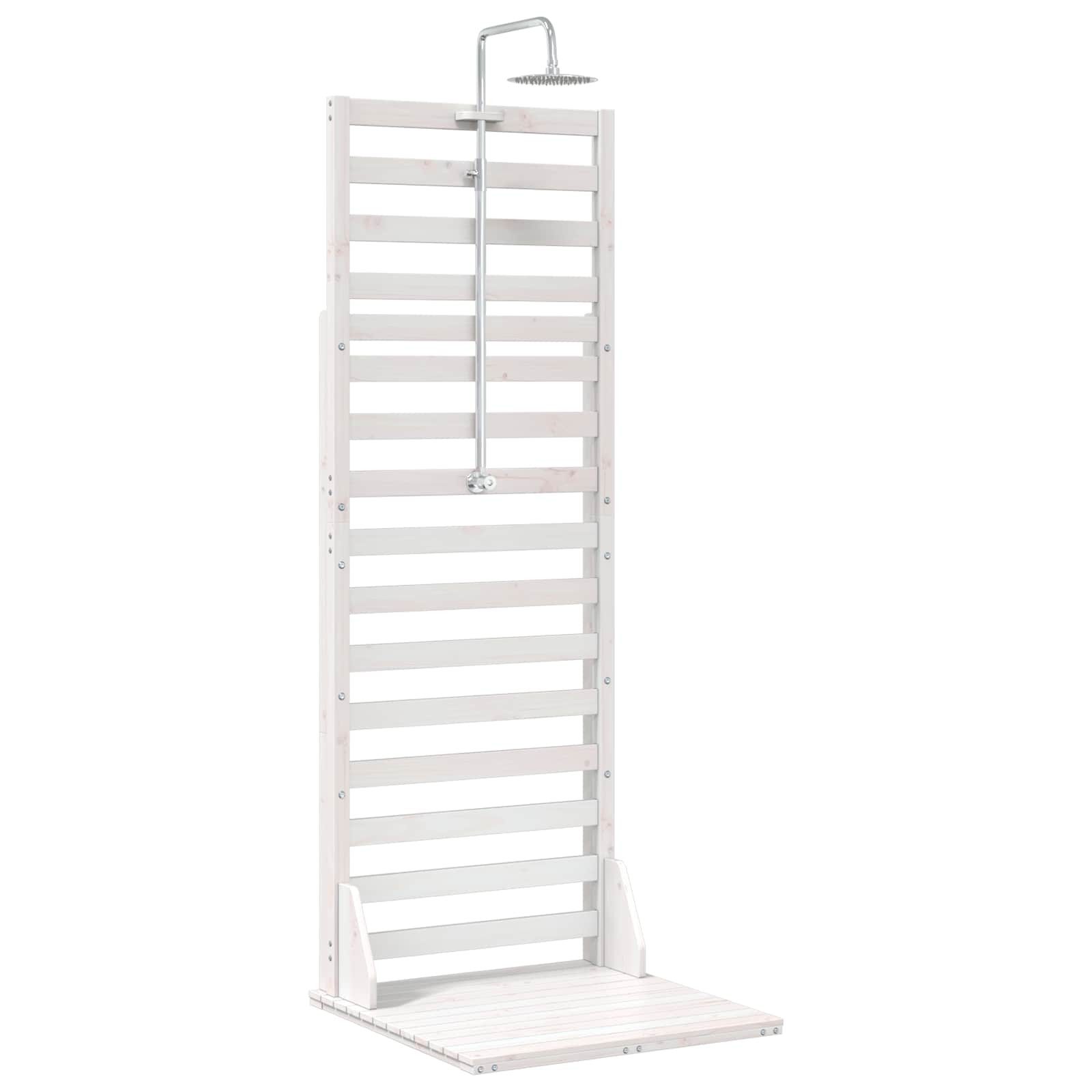 vidaXL Gartendusche 75 x 76 x 225 cm Gartendusche Outdoor-Dusche 225 cm Massivholz Kiefer