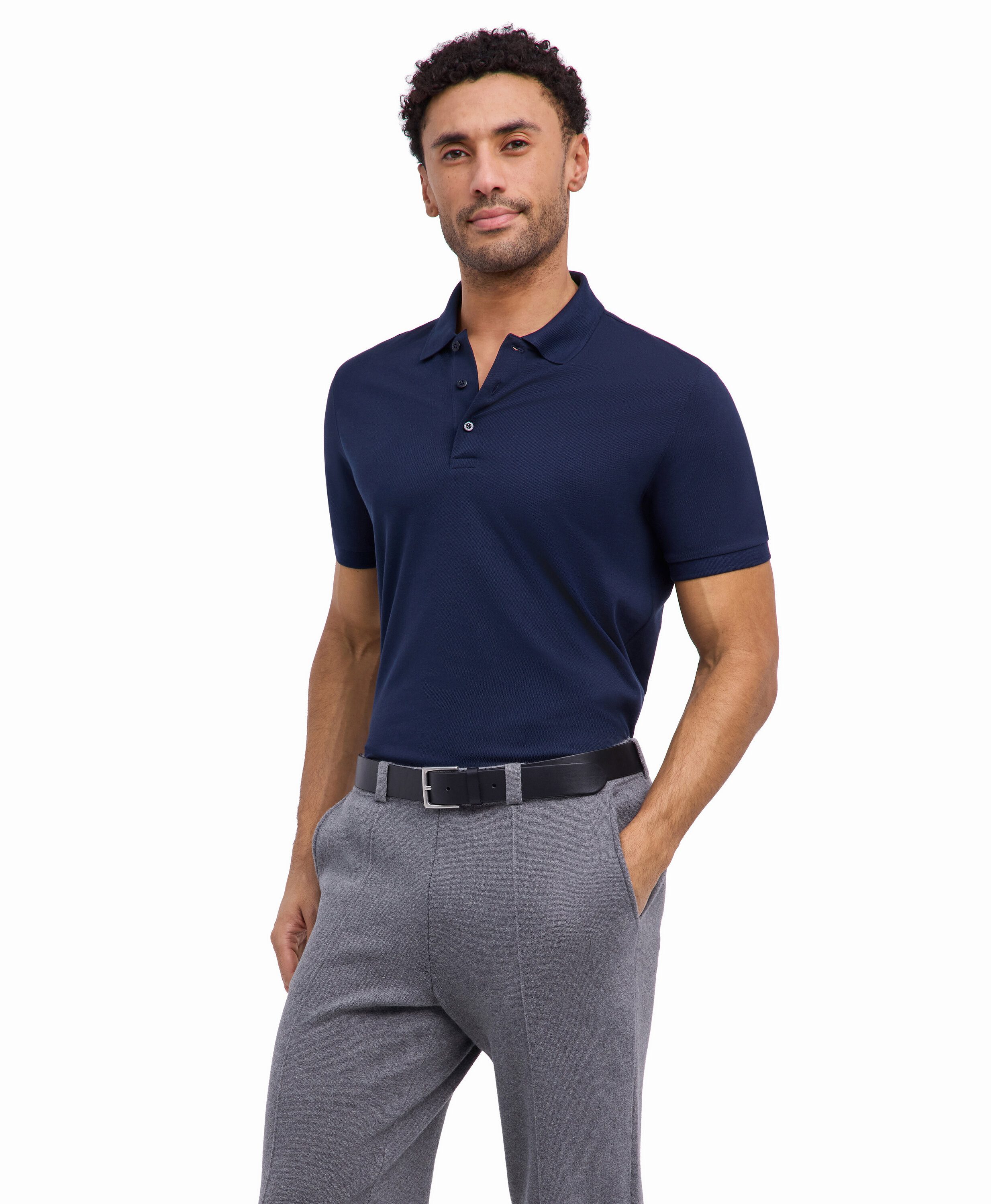 FALKE Poloshirt FALKE Essential Herren (1-tlg., 1) aus hochwertiger Pima-Baumwolle