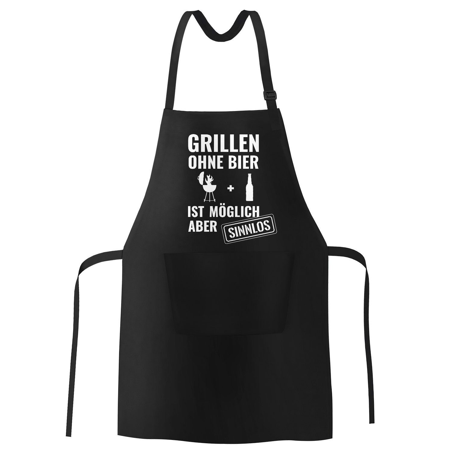 MoonWorks Grillschürze Grill-Schürze für Männer mit Spruch Grillen ohne Bie günstig online kaufen