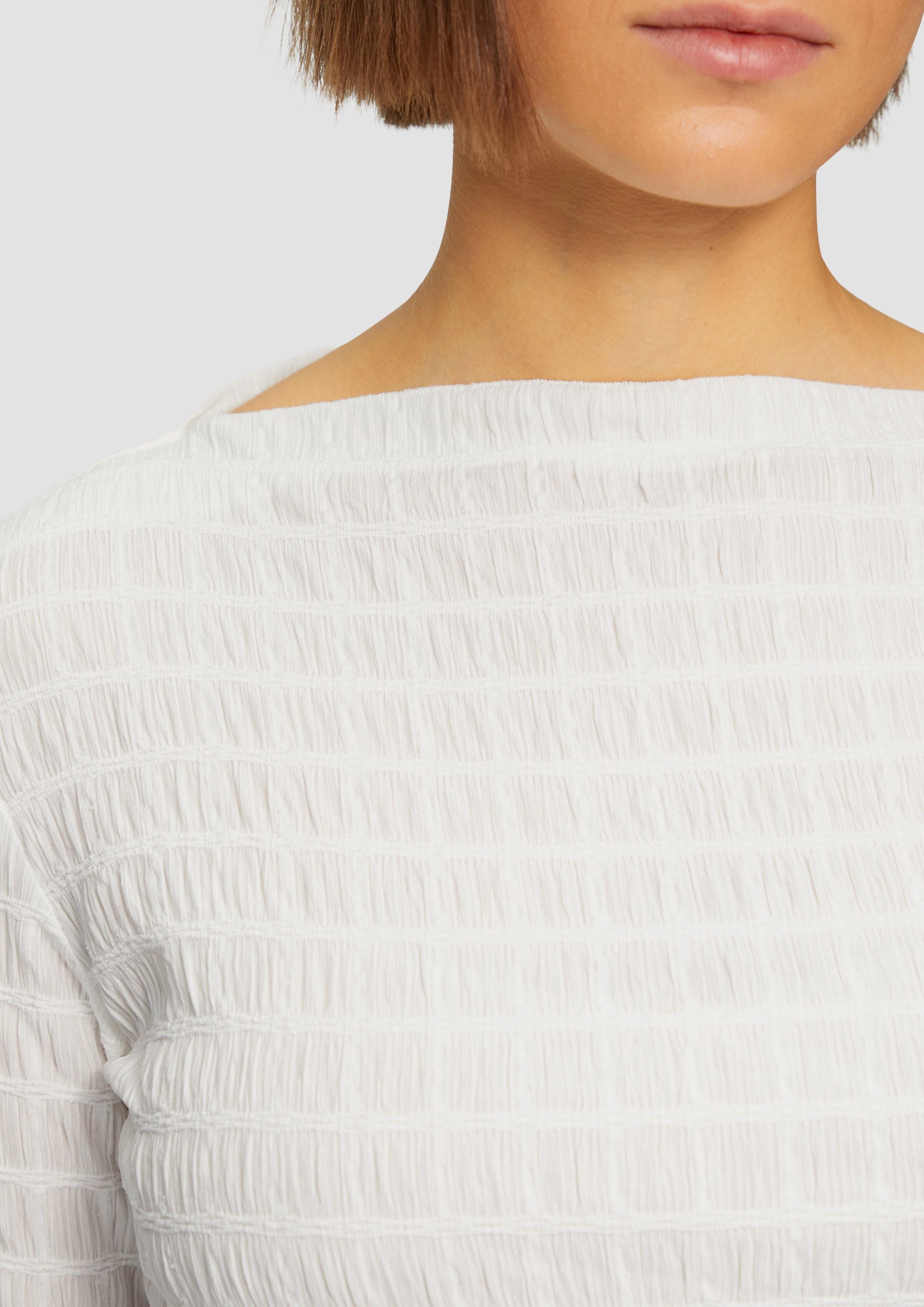 s.Oliver Langarmshirt Jersey-Shirt mit Strukturmuster und günstig online kaufen