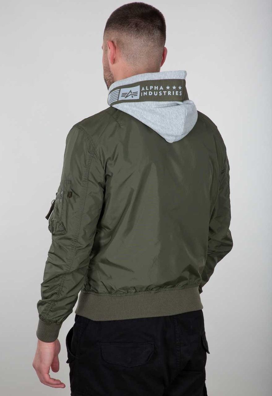 Alpha Industries Funktionsjacke Fliegerjacke MA-1 TT Custom mit Kapuze olivegrün Herren