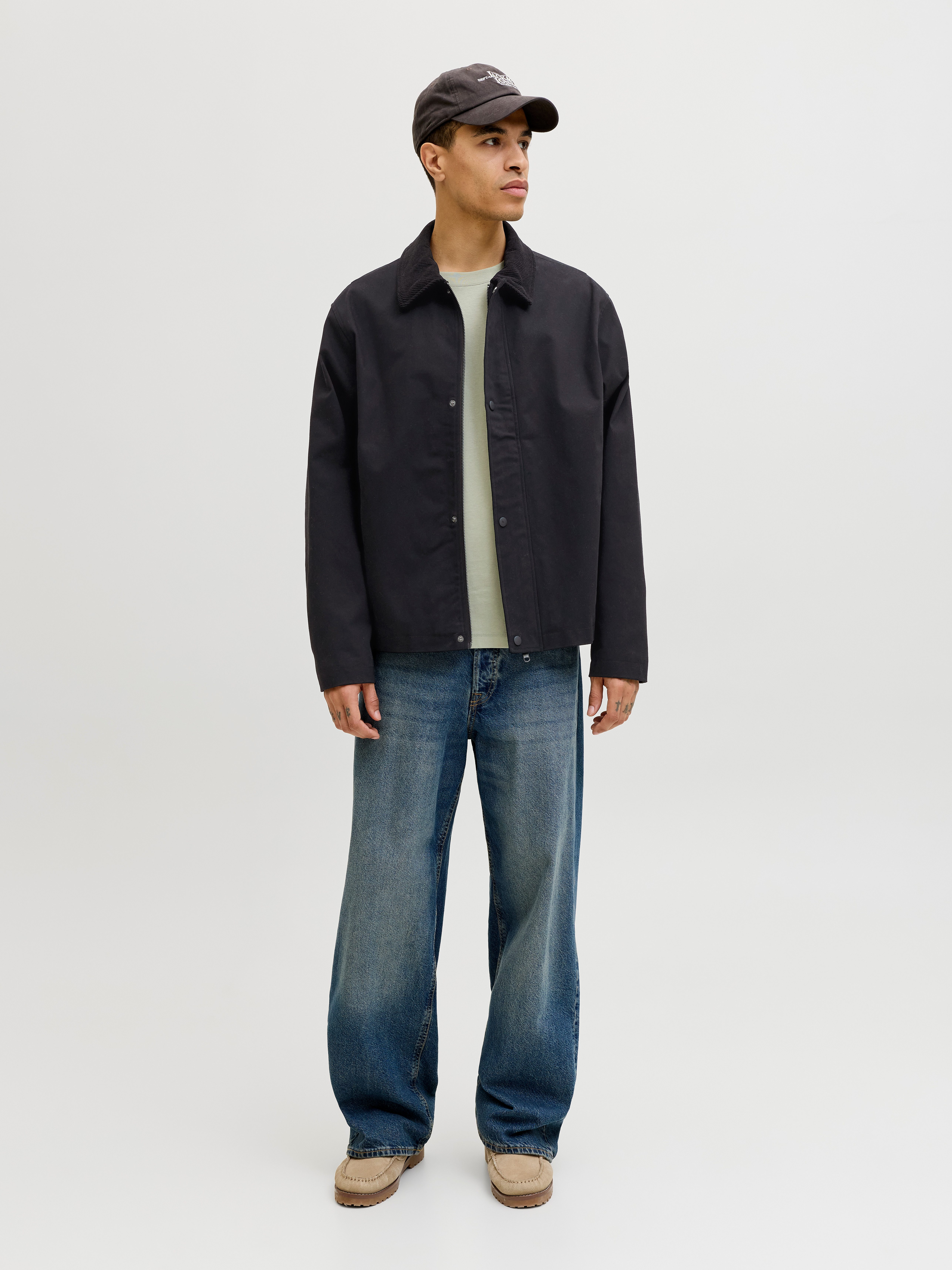 Jack & Jones Kurzjacke JJEGRAHAM WORKER JACKET SN mit Fly-Away-Kragen – Bild 5 von 5