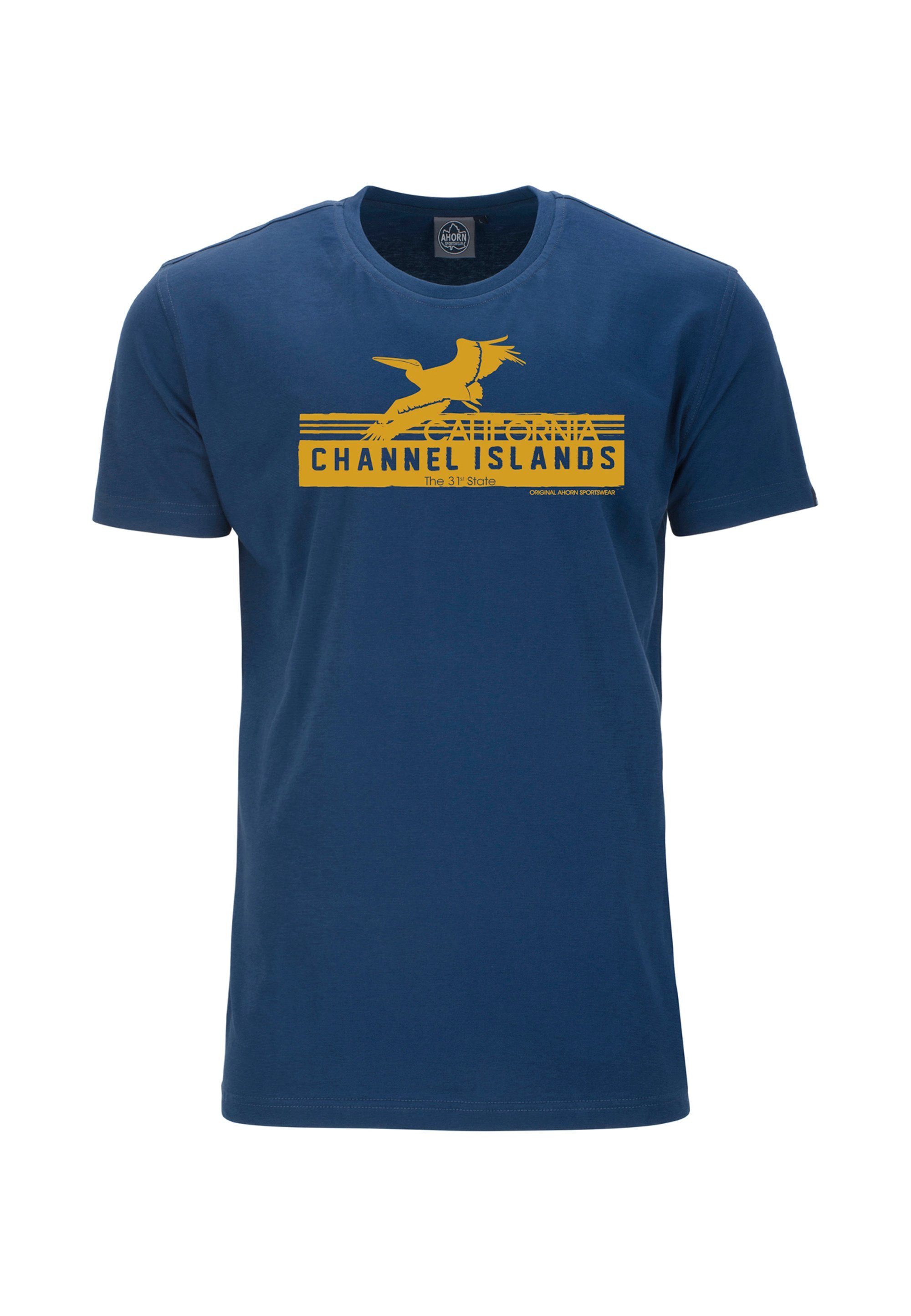 ISLANDS Frontprint blau AHORN mit T-Shirt SPORTSWEAR tollem CHANNEL