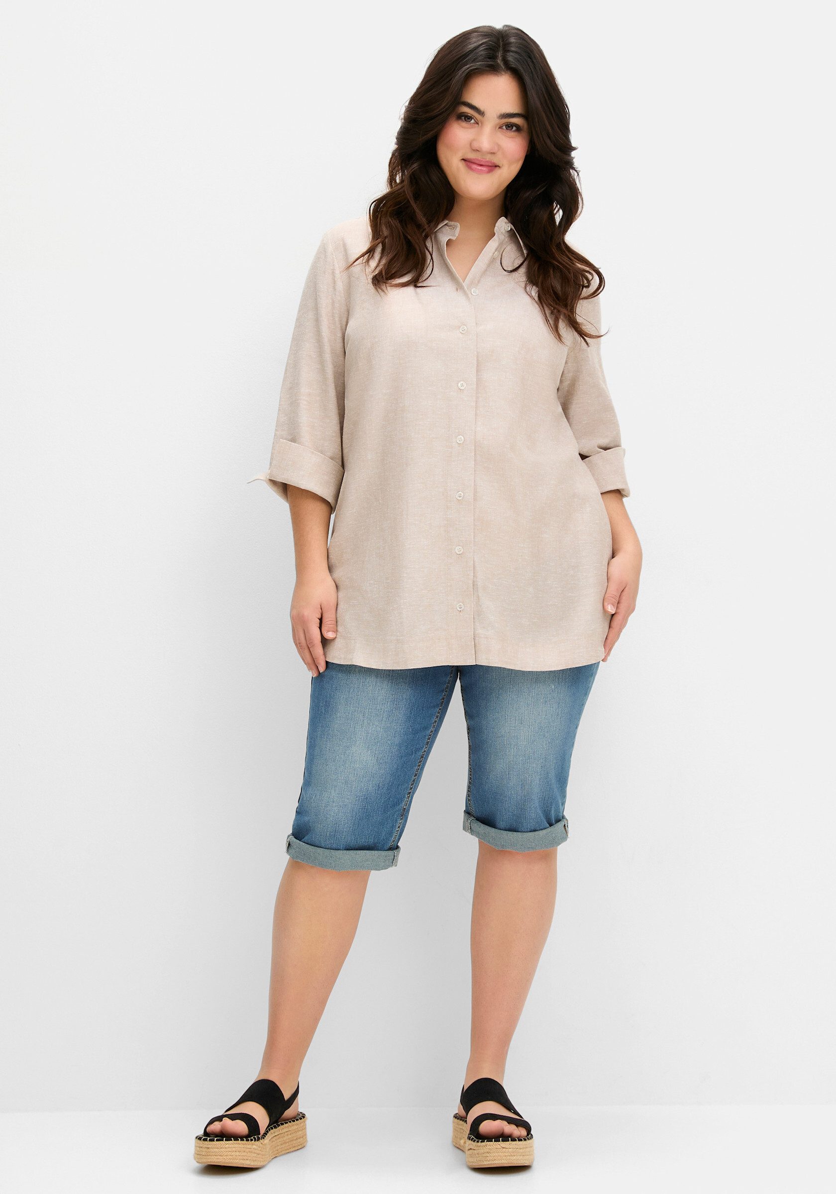Sheego Klassische Bluse Hemdbluse günstig online kaufen